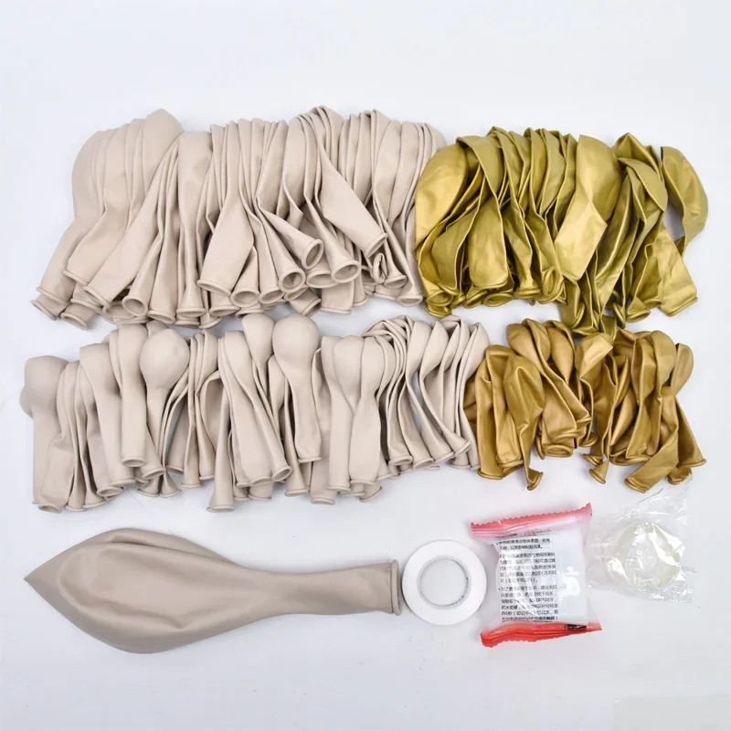Description Picture 3 of itemCoffee Brown Beige Balloon Garland Arch Kit Oh Baby Shower Decoration Rustic Wedding Kids Birthday Party Baptism Christening
