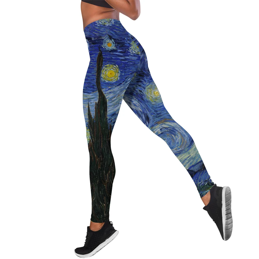 pintura 3d impresso calças workout scrunch leggings