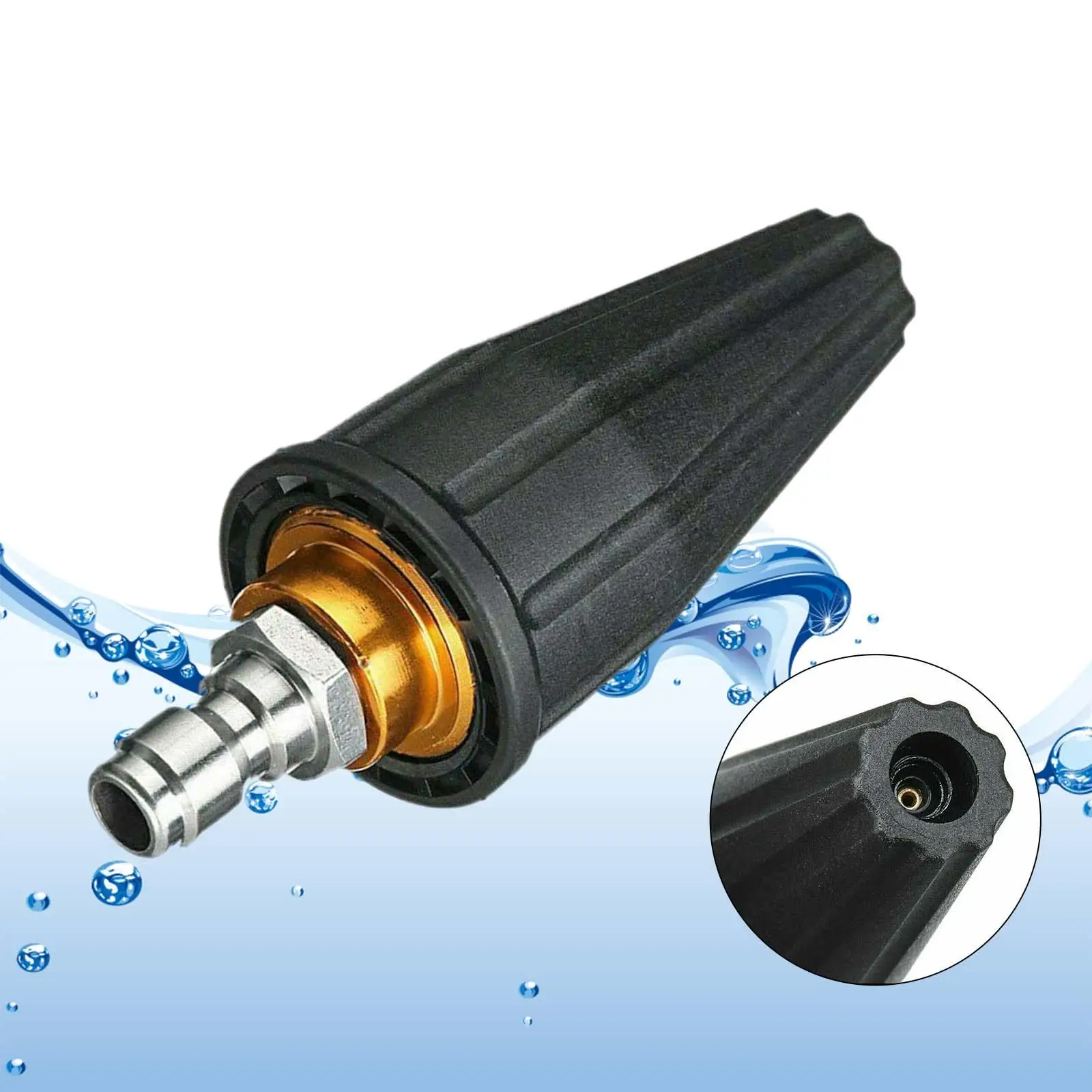 Quick-Connect Turbo Spray Nozzle for Pressure Washers with 5 Tips 1/4 Inch Quick Connect 0152540 Degrees,Soap