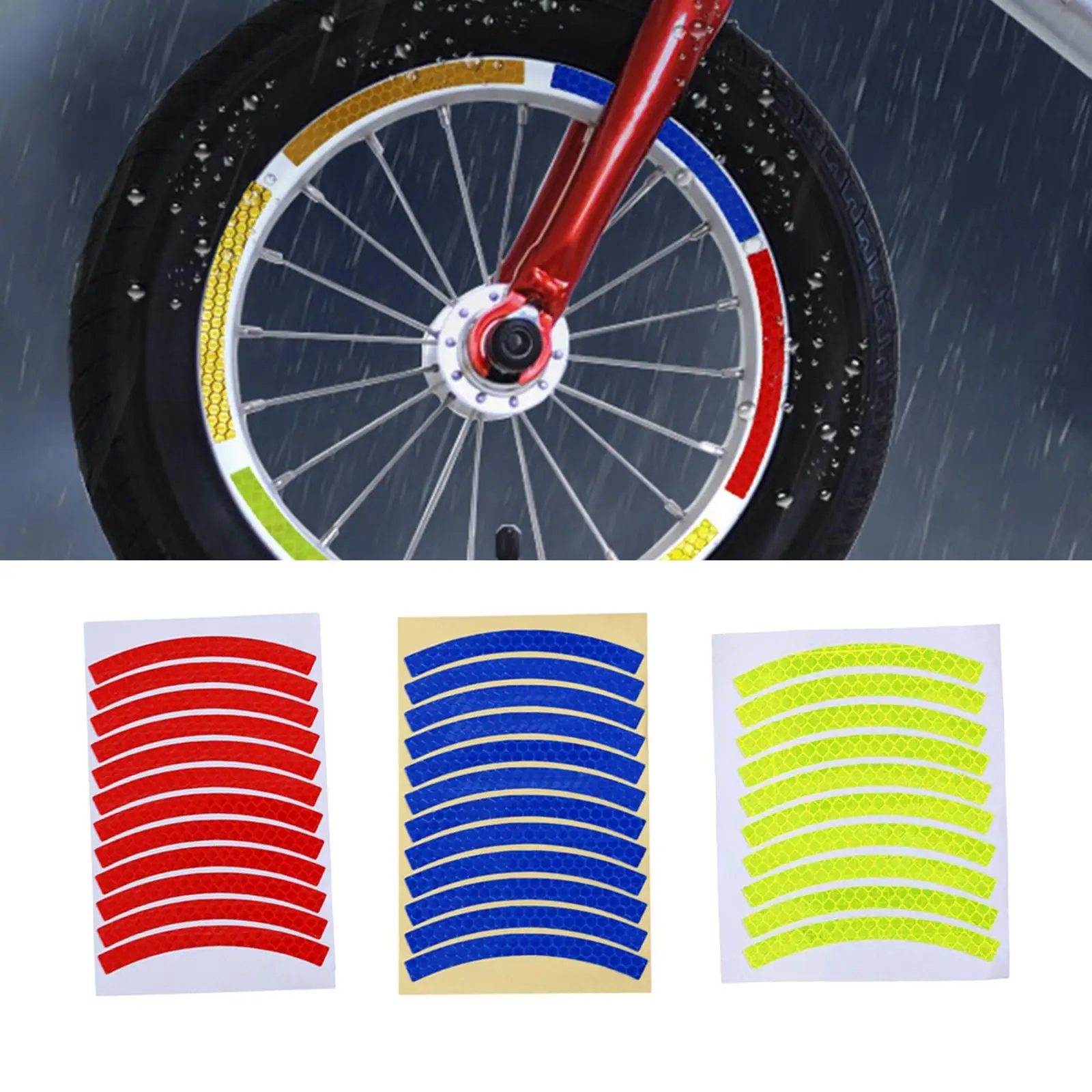Reflective Stickers Tire Applique Safety Warning Stickers for Kids Balance Bicycle