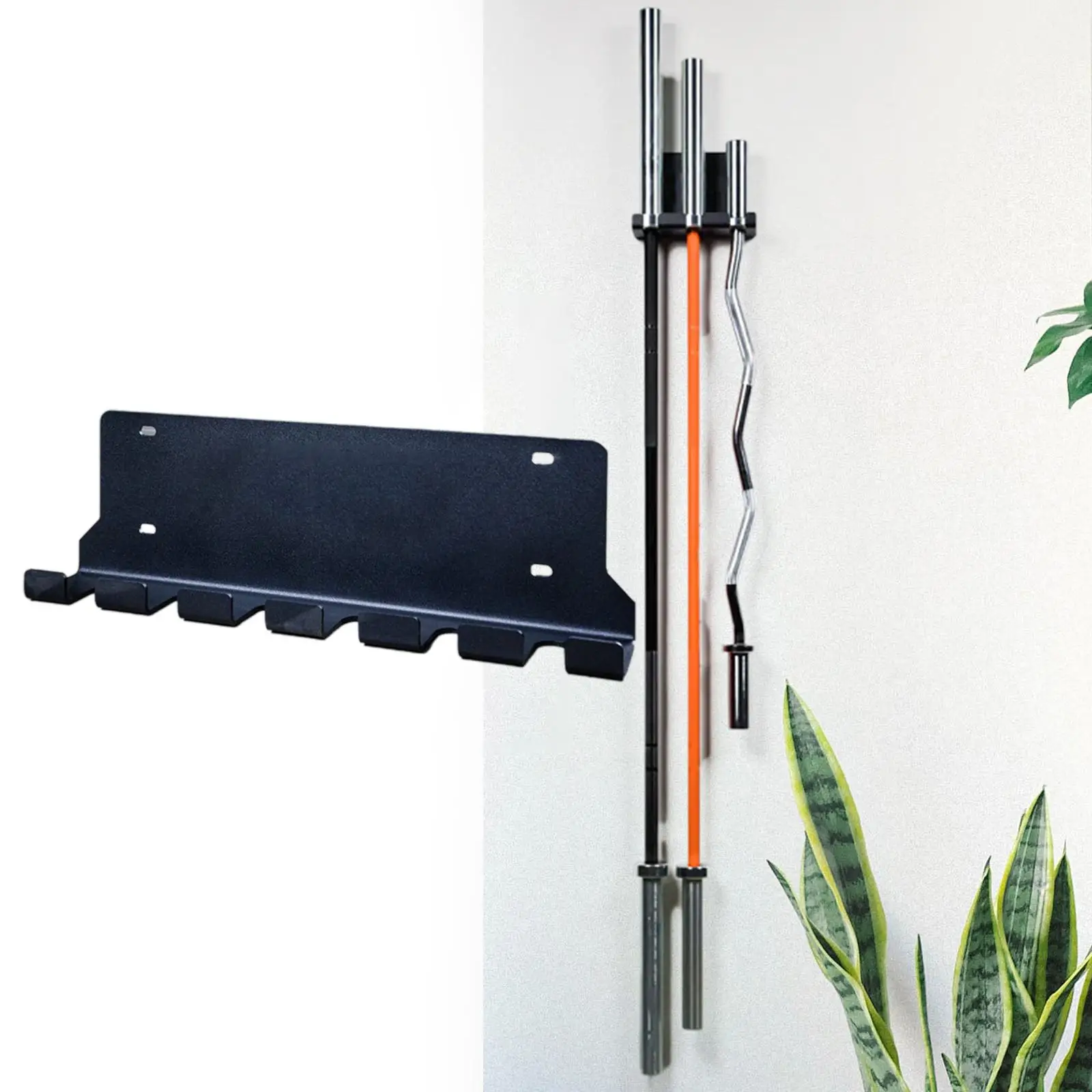 Barbell Storage Holder Rack Display Vertical bars Holder Storage Space Saving Wall Mounted Hanger for Home Fitness Accessories
