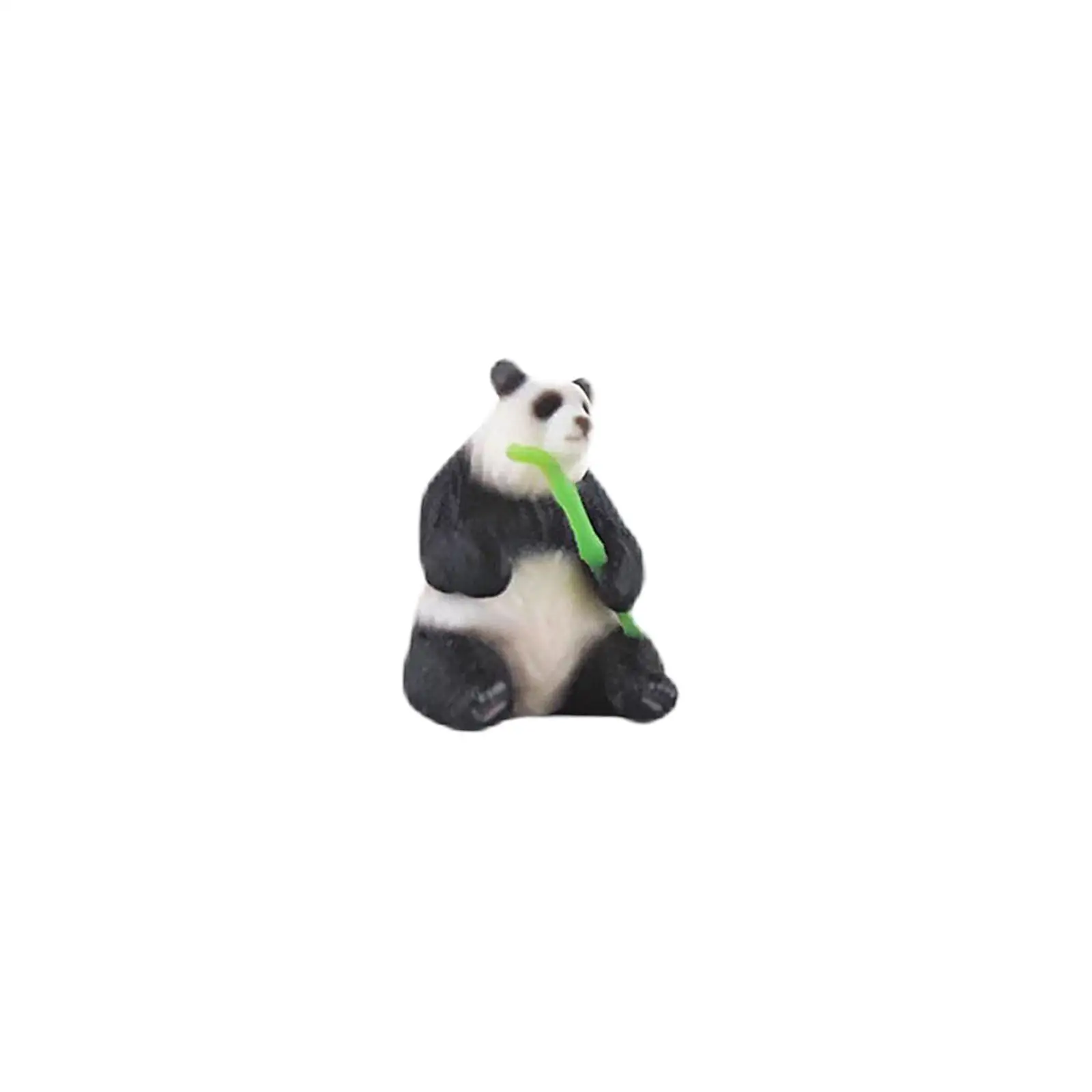 Miniature Panda Figures 1/87 Scale Sand Table Home Decoration Party Flower Plants Handpainted Mini Animal Ornament Decor