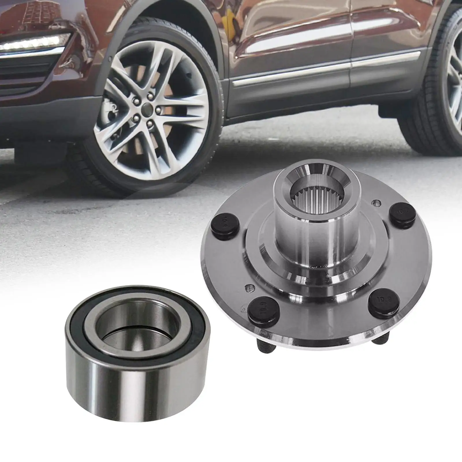 Front Wheel Hub Bearing Set WH188 Nt510110 Durable Easy Installation Front Left or Right Replaces for Lincoln Mkc 2015-2019