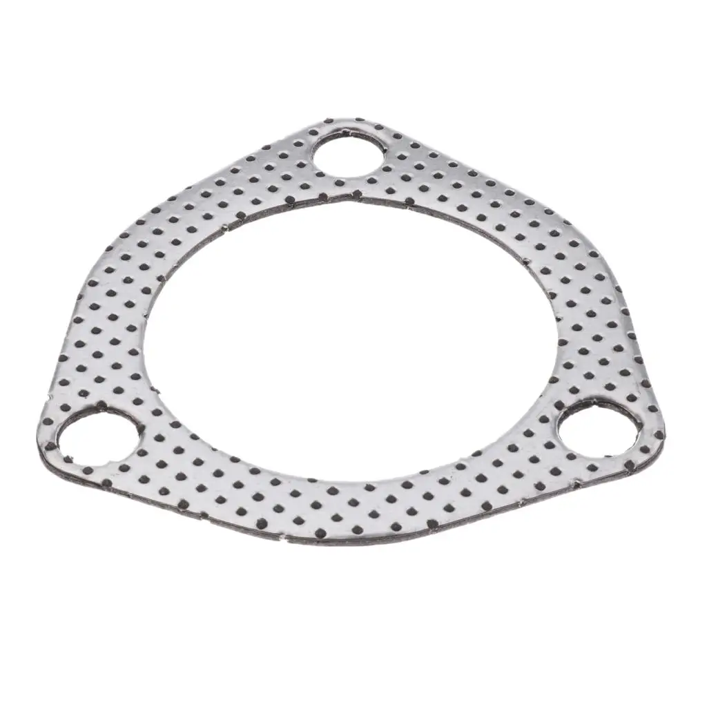 3X  Car Triangle High Temperature Exhaust Gasket Flange 2.5 inch