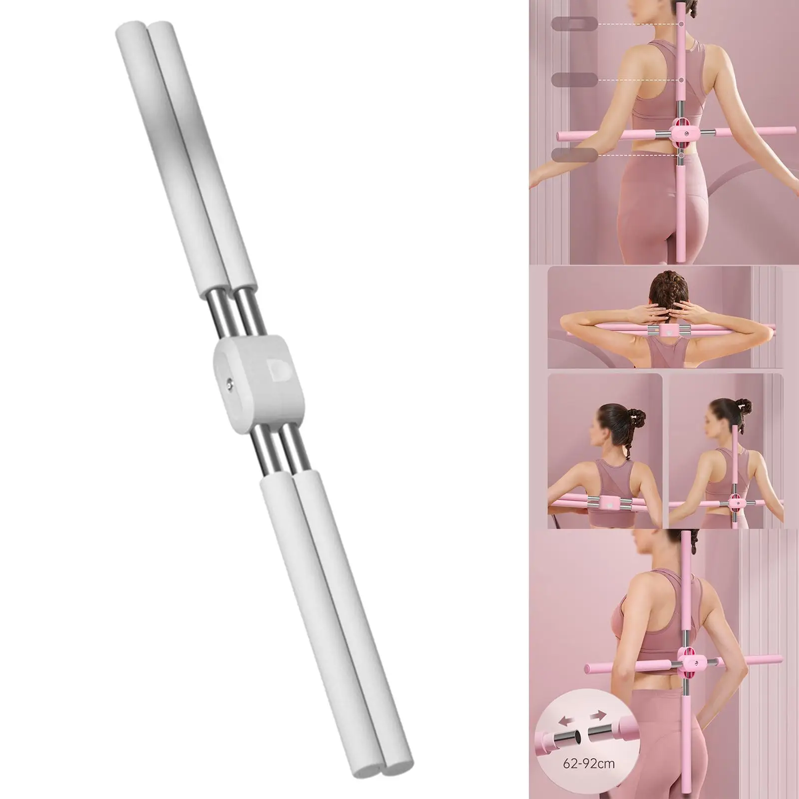 Yoga Stick Open Shoulder Pranayama Stick Lung Opener Stretching Bar for Pilates Beautifying Body Sculpting Dance