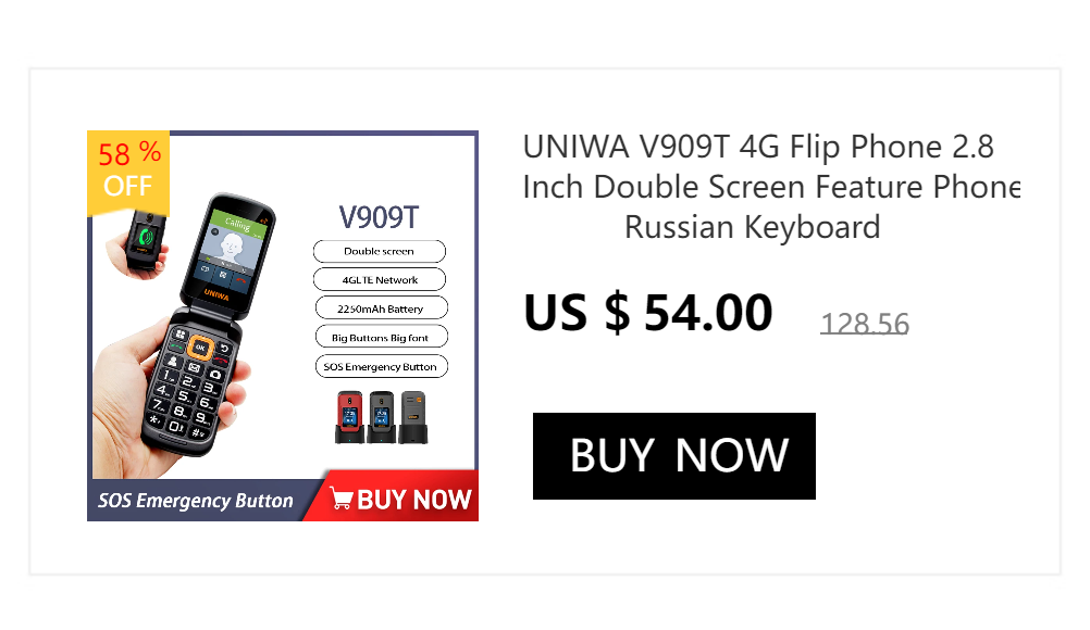 Low Price UNIWA E1802 GSM Feature Phone 1.77" Senior Elder Cellphone Push-button Dual SIM 1800mAh Wireless FM Telephone Portable