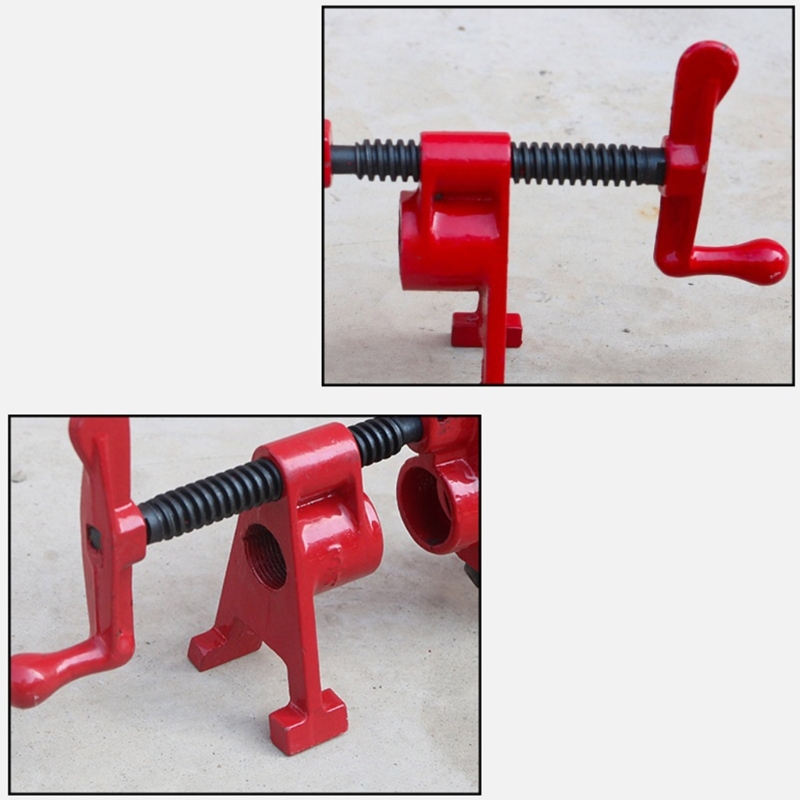 Description Picture 5 of itemPipe Clamp Woodworking Quick Release Heavy Duty Wide Base Iron Wood Metal Clamp Set Wood Gluing Pipe Clamp Set Compact