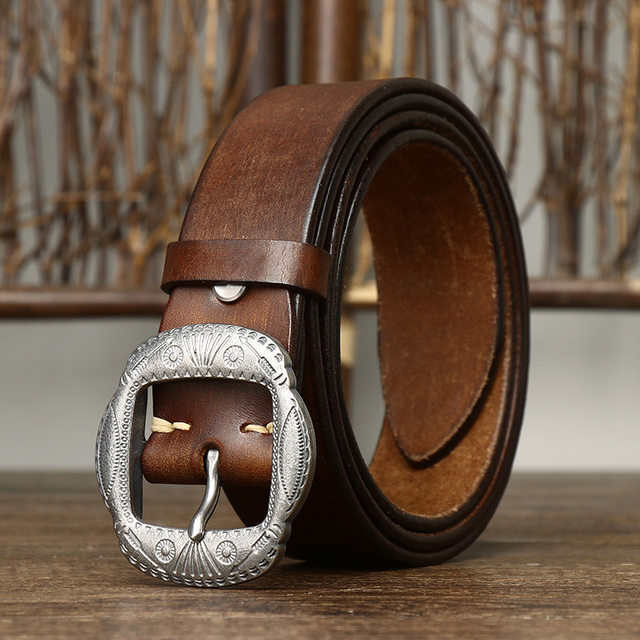 3.8CM Pure Cowhide High Quality Genuine Leather Belts for