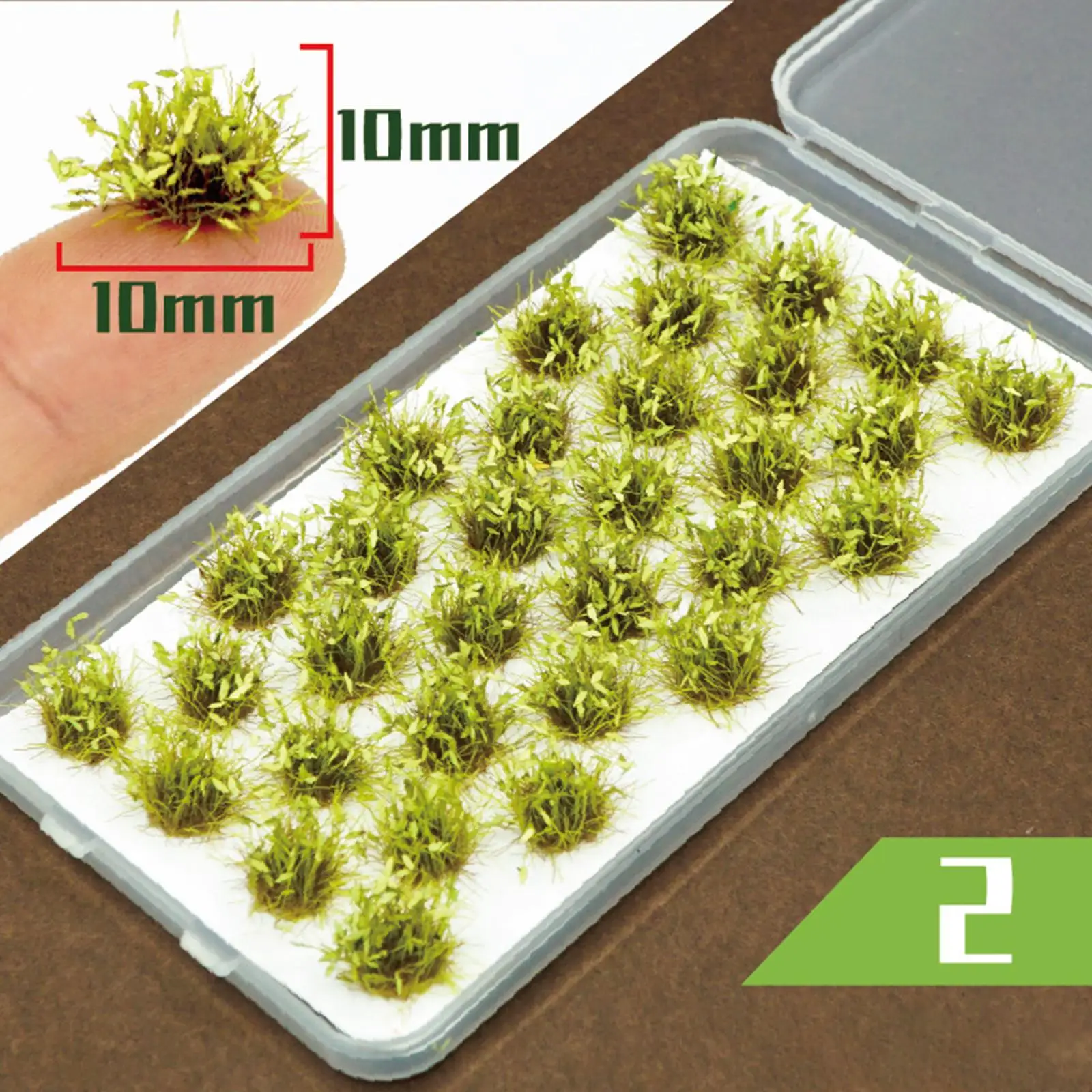 32Pcs Miniature Flower Cluster Sharp Leaf Grass, Ground Weeds for DIY Model Sand Layout Model Decoration