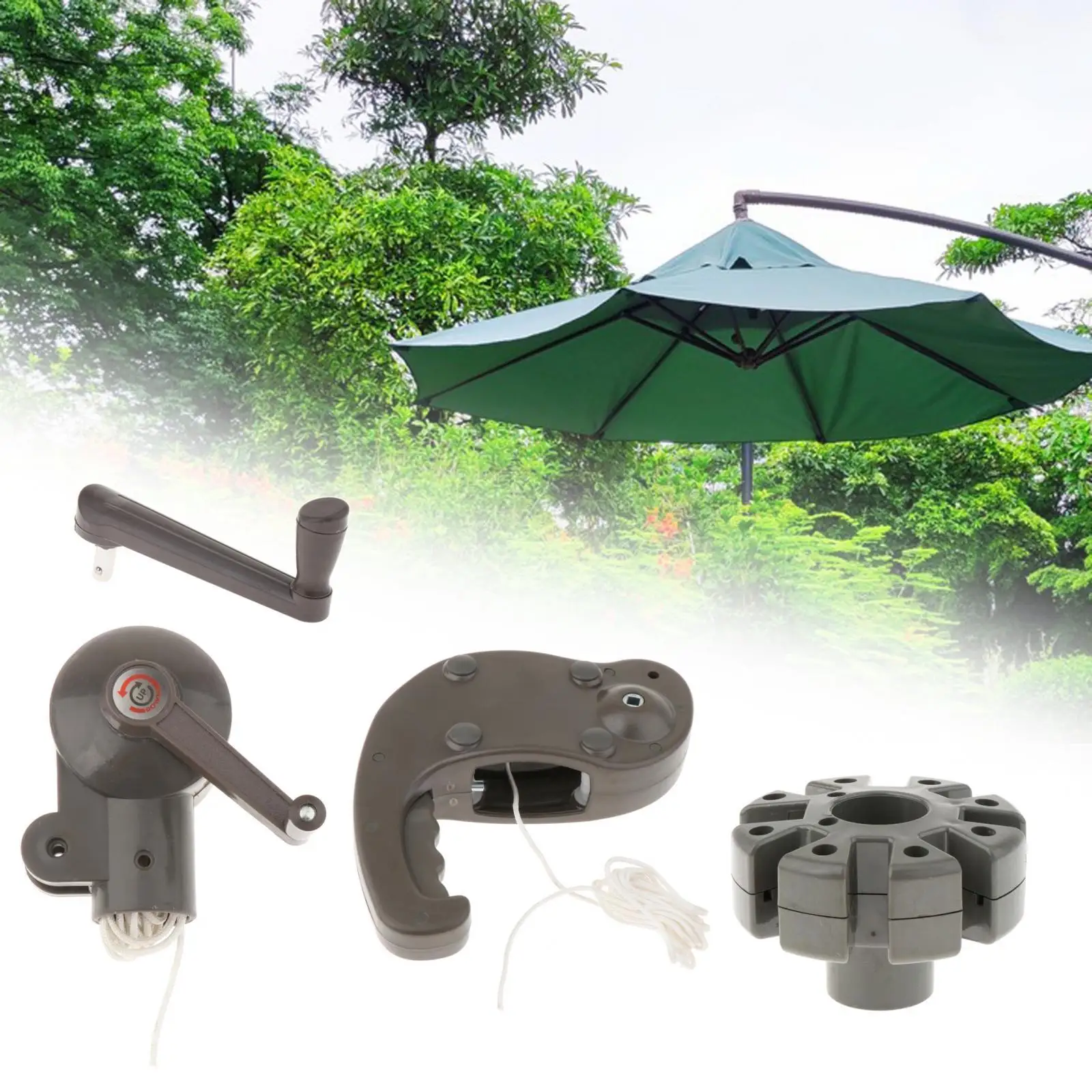 Patio Umbrella Accessorie Parasol Crank Handle Leisure Adjustable Deck Umbrella Outdoor Umbrella Accessories Heavy Duty Umbrella