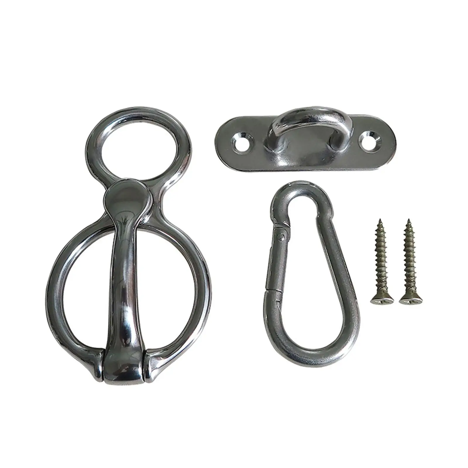 Horse Tie Ring Fasteners Equestrian Hooks Livestock Tie Off with Eye Bolt Outdoor Sports Durable Quick Snap Stable Accessories