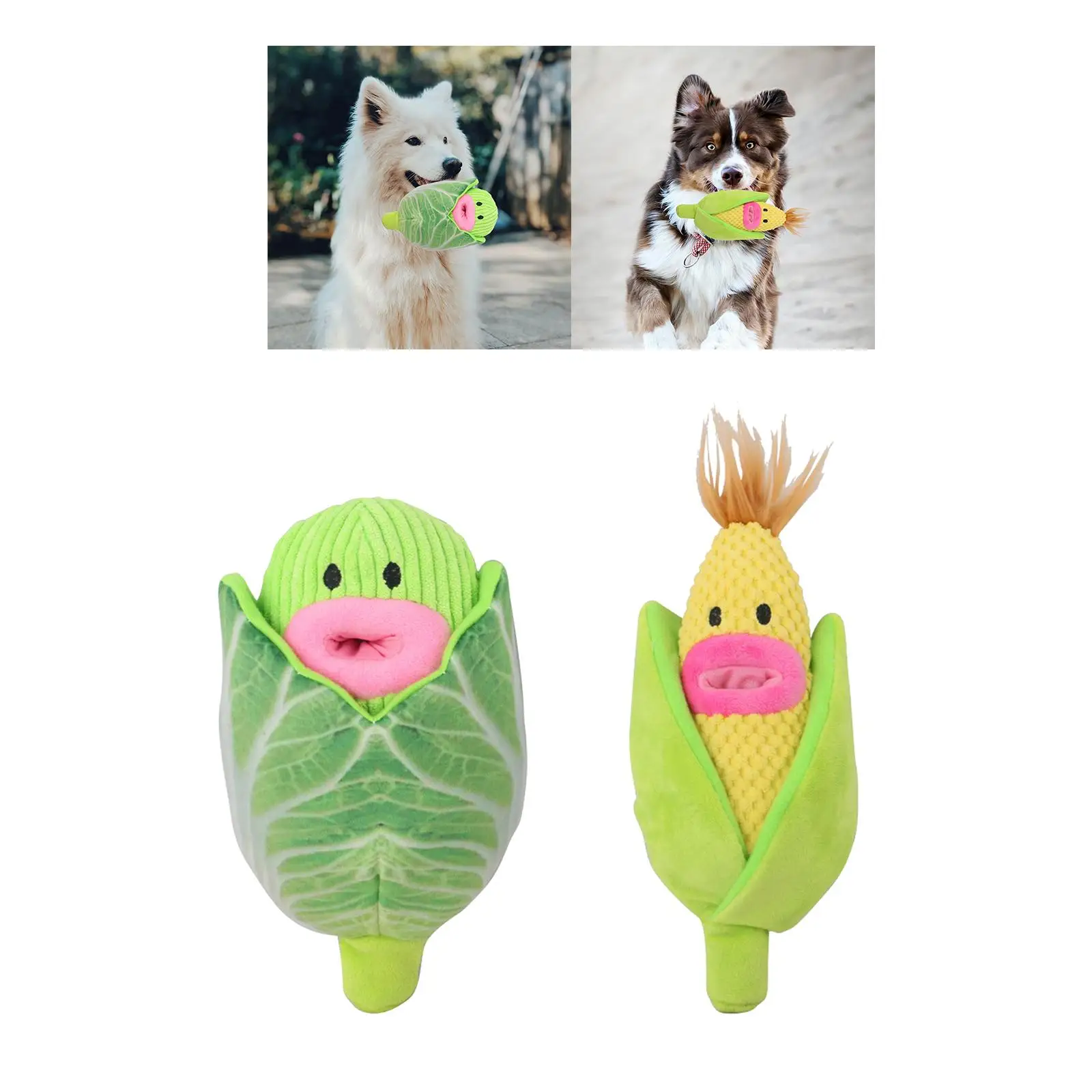 Cute Dog Toy Squeaker Pet Chew Food Dispenser Interactive Stuffed Chew Toy for Gift Aggressive Chewers Animals Treat Training