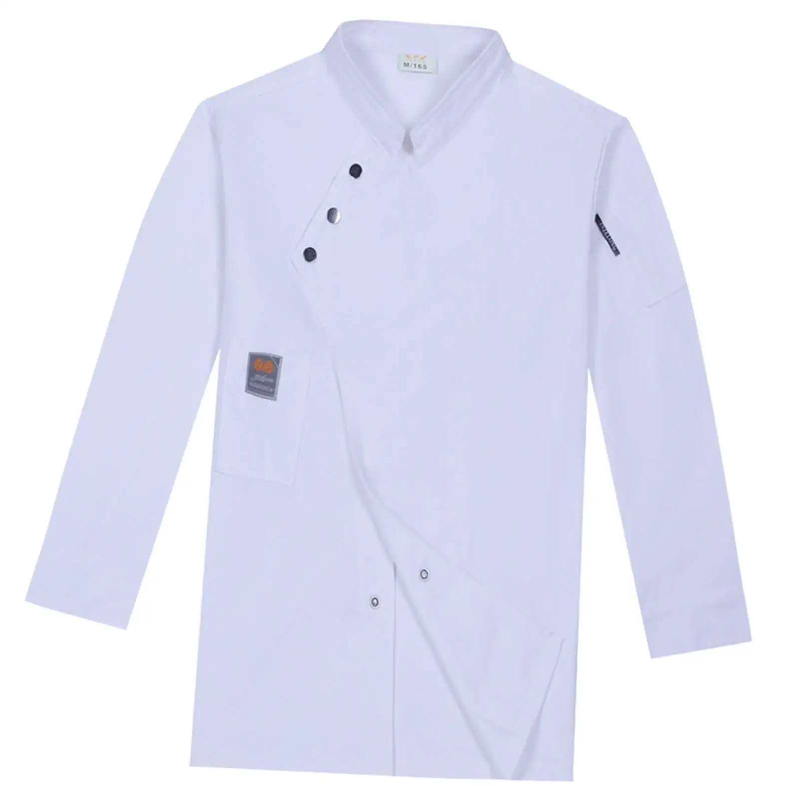 Chef Coat Long Sleeve Breathable with Pocket Lightweight Chef Clothing Button