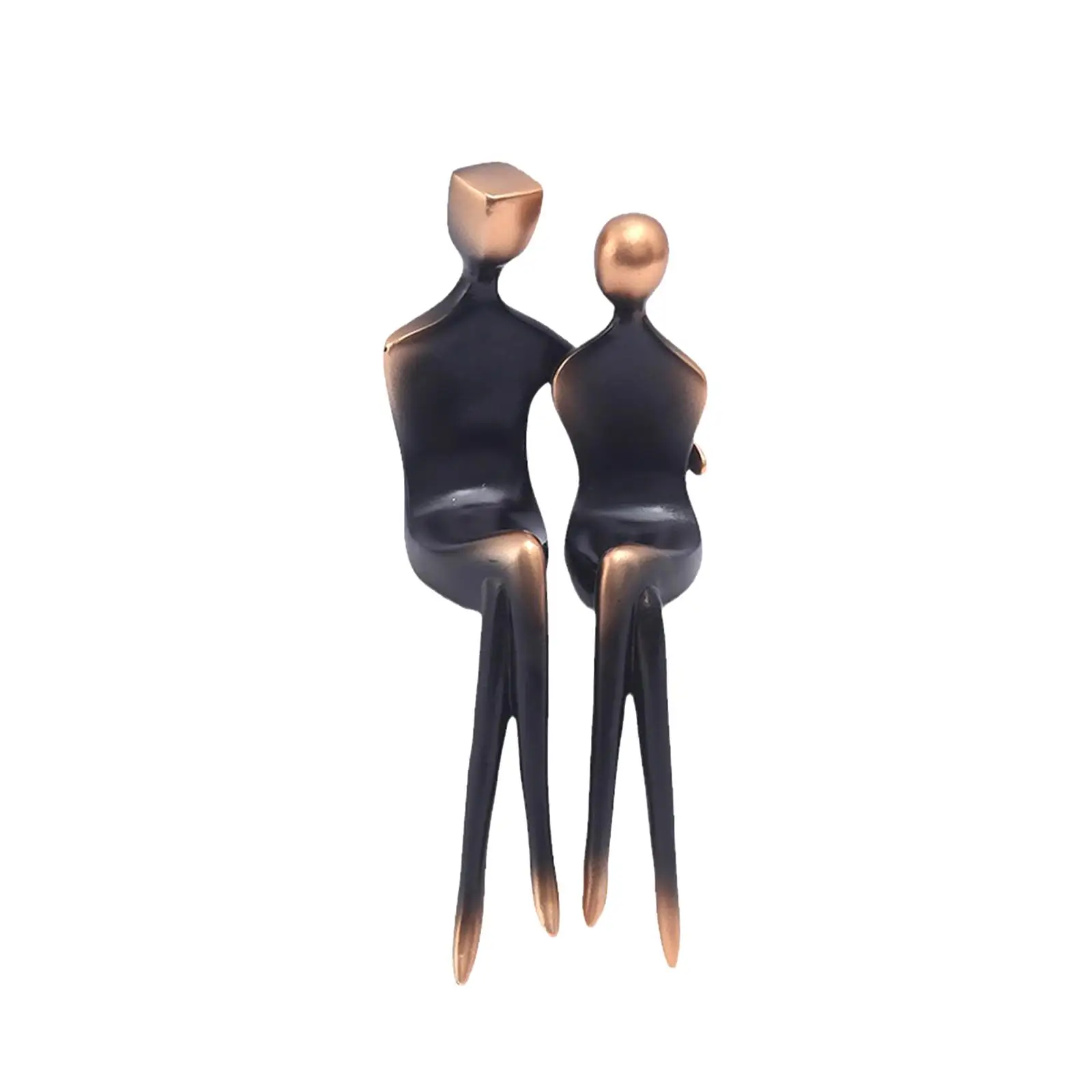 Abstract Figurine Artistic Decorative Modern Collectible Couple Sculpture Resin Statue for Tabletop Office Shelf Cabinet Decor