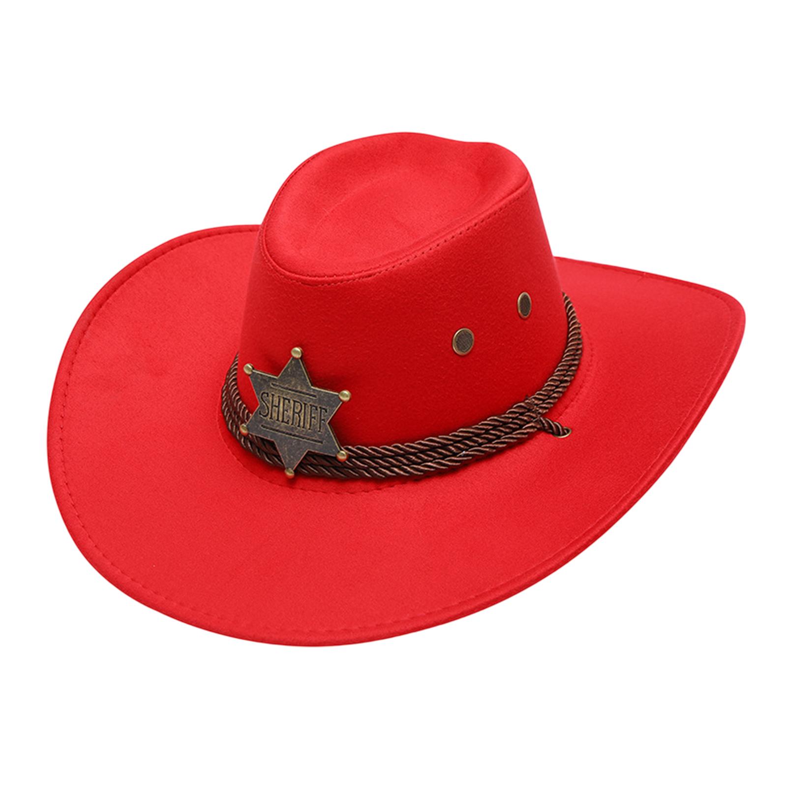 Western Cowboy Hat Men Outdoor Sunshade Hat for Carnival Travel Parties