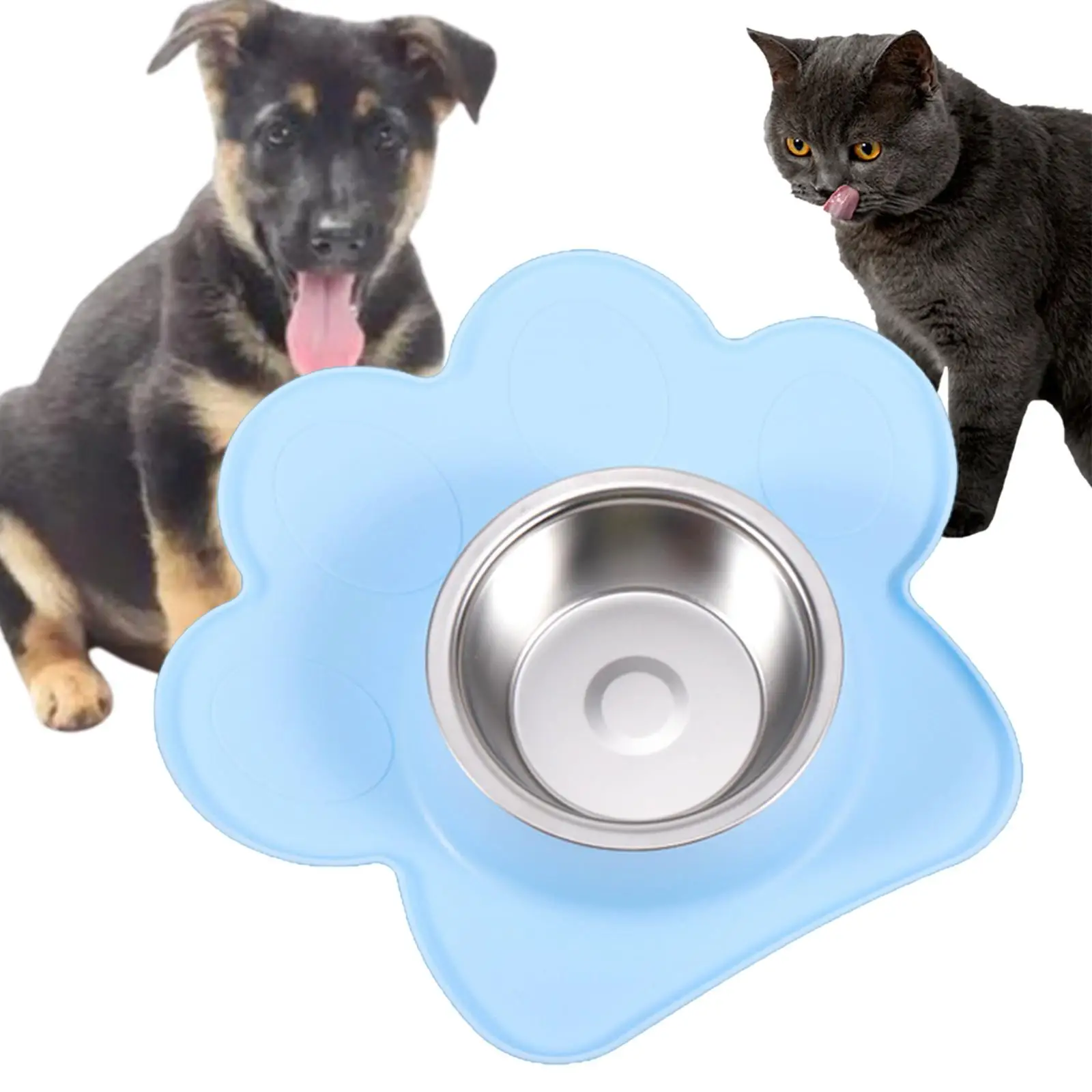 Dog Food Bowl Pet Feeder Food Container Cat Food Dish Kitten Water Bowl Stainless Steel Bowl Durable Pet Bowl Cat Dog Bowl