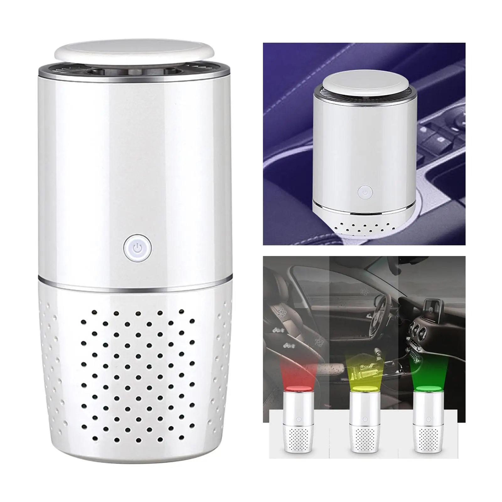  & Mini HEPA  with 3-Stage Filtration  for Car & Office, Eliminates Smoke, Dust, Pollen, Low Noise and USB Powered