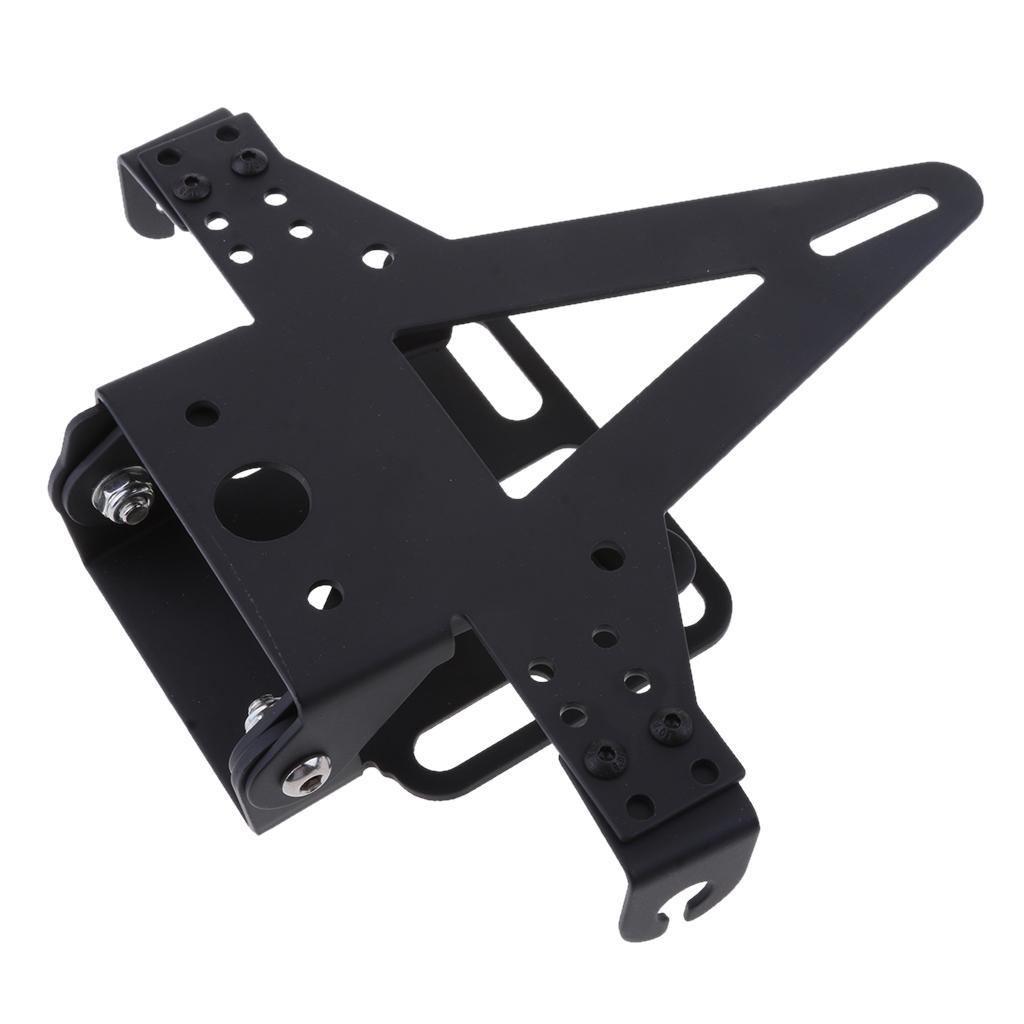 Universal Motorcycle Adjustable CNC Aluminum Number Plate Holder Bracket