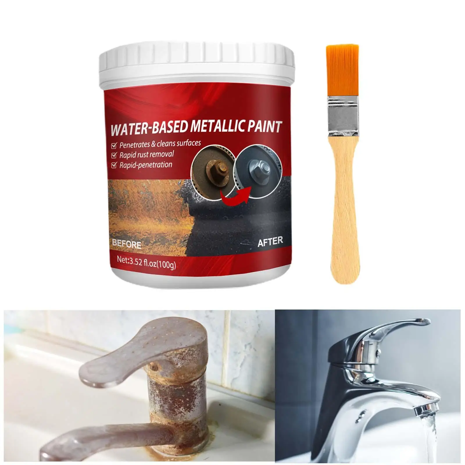 Metal Rust Remover Paint Rust Paint Rust Preventive Coating Anti Rust Car Maintenance Rust Converter for Metal Car Metal Paint