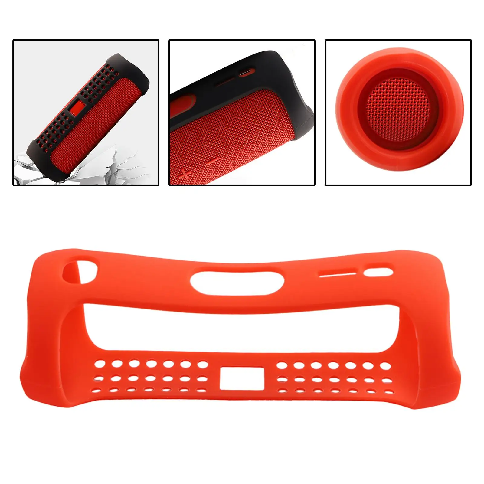Silicone Speaker Cases Cover Portable Soft Protective Case for J-B-L Flip 5 Wireless Bluetooth Speaker