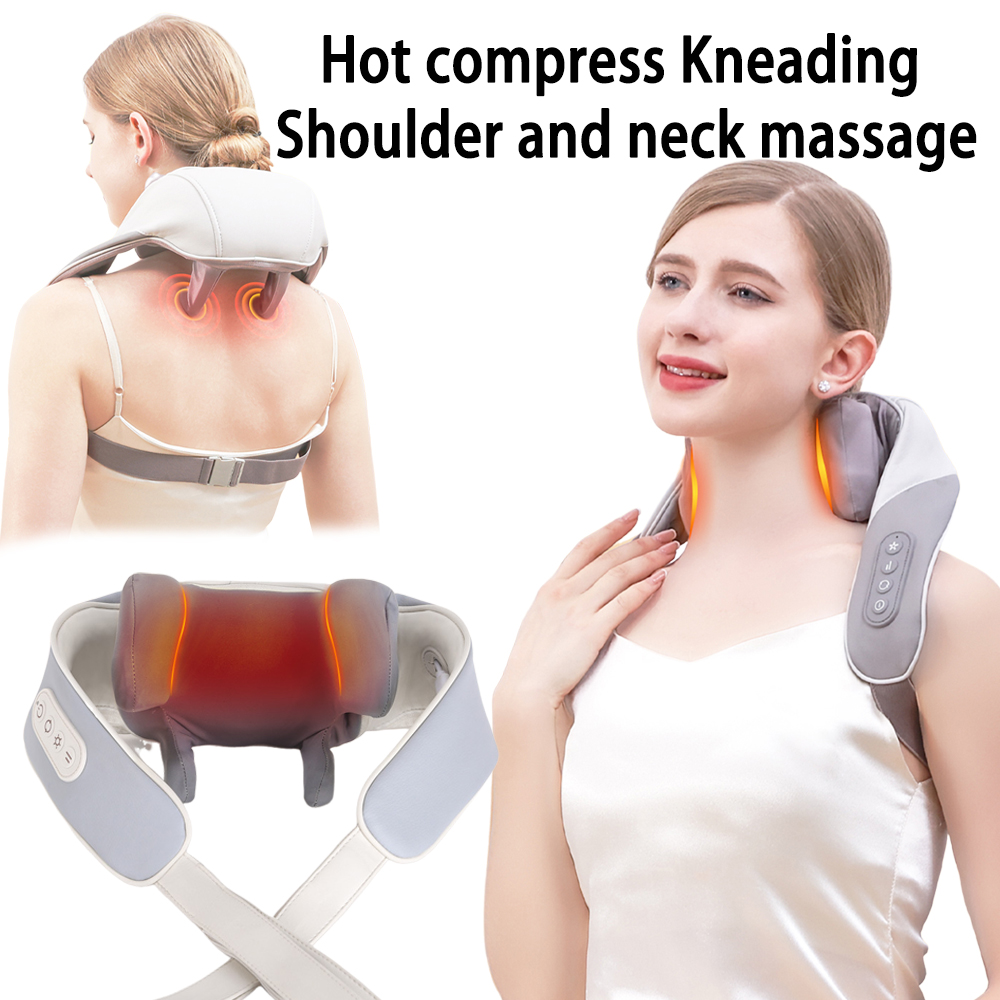 Best of New Kneading Shiatsu Massage Shawl Chiropractic Back Massager For Neck Shoulder Pain Relief Heating Neck Massageador Massagem Reviews & Tips