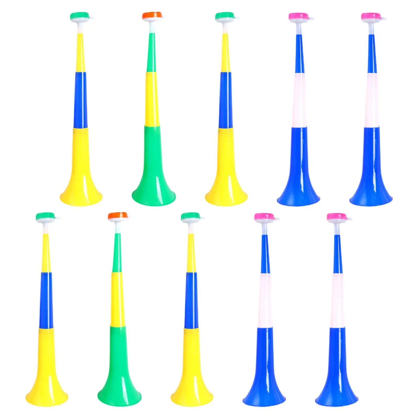 10Pcs Stadium Horns Atmosphere Props Cheering Horns Noisemakers for Football