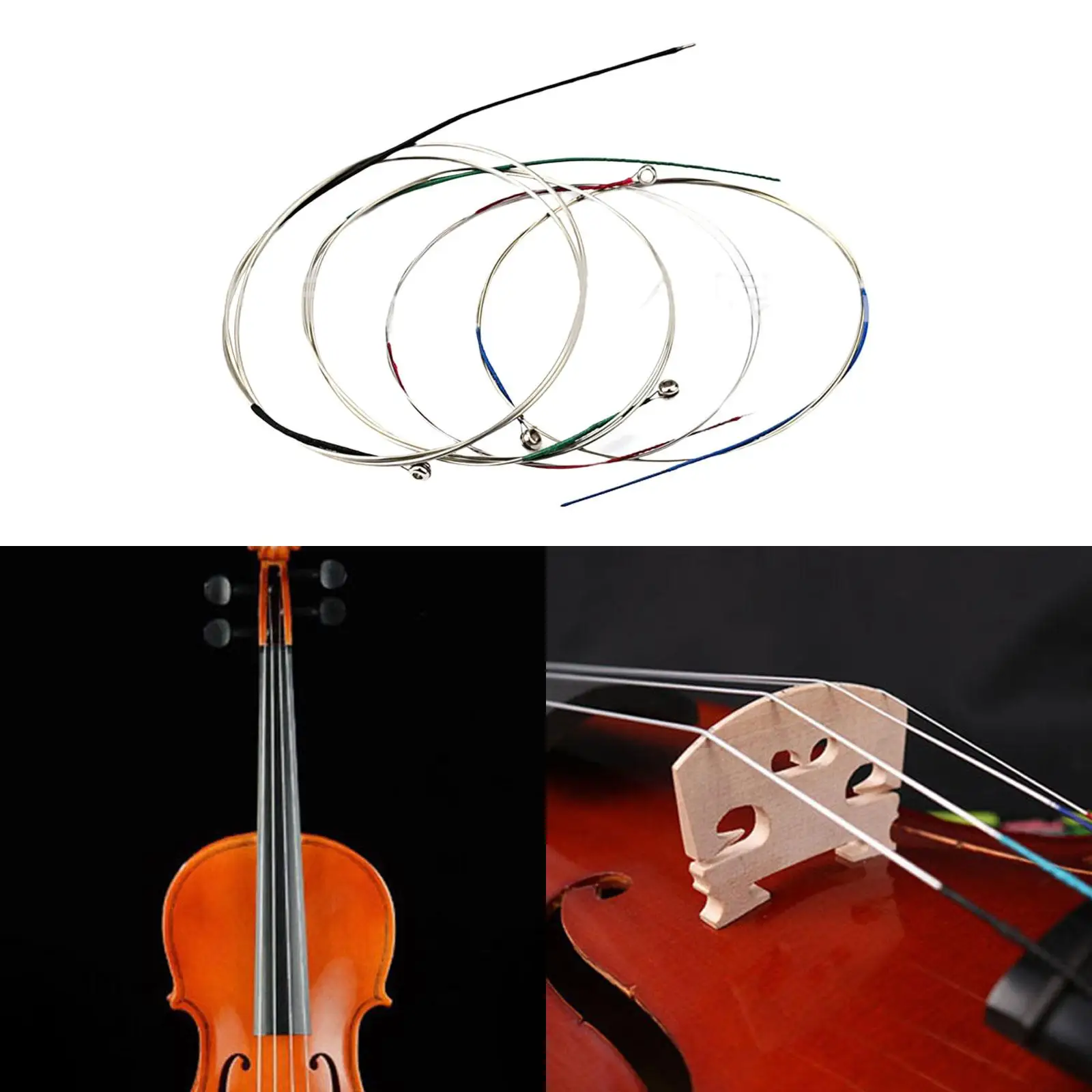 Viola Strings chrome Wound ADGC Full Set Wire Ball End