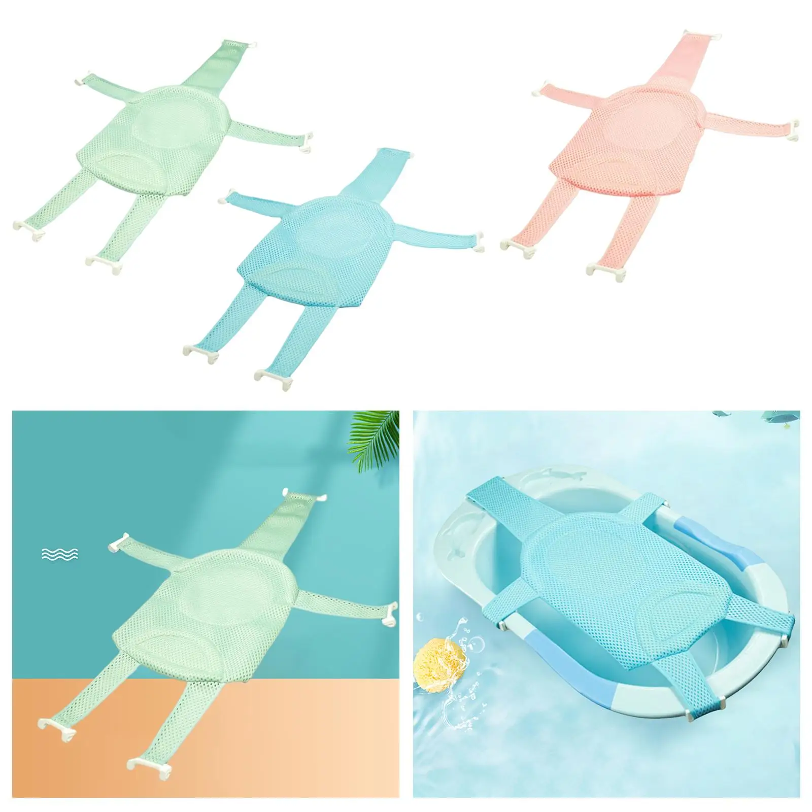 Soft Baby Bath Cushion Accessories Shower Bathtub  Seat Cushion Mat Bathing Adjustable Baby Bath Pad for Bathtub Baby Kids