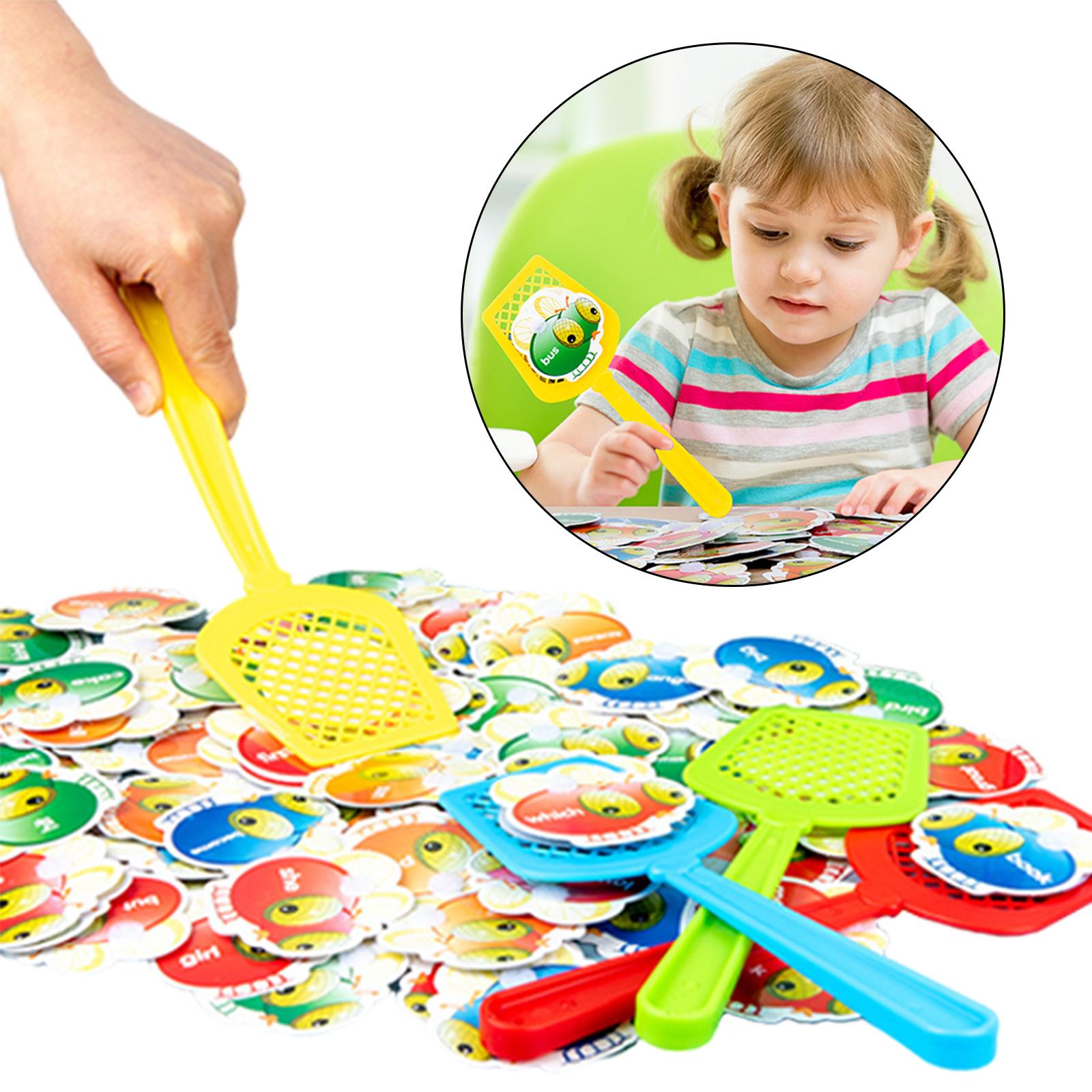 Fly Swatter Educational Card Learning English Phonics Cards Memory Game For Children Early Learning Educational Toys