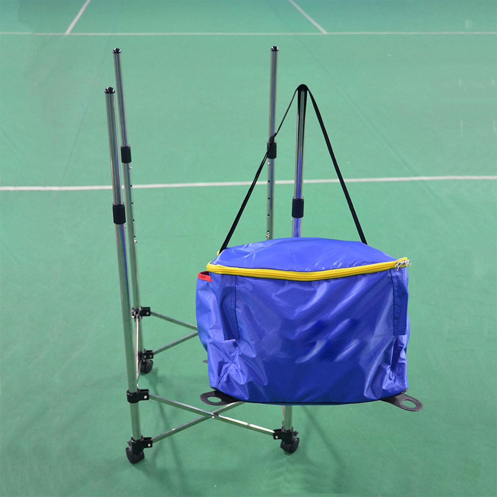 Tennis Ball Cart Tennis Ball Saver Bag Portable Adjusable Height Travel Cart Tennis Training Device for Baseball Tennis Ball