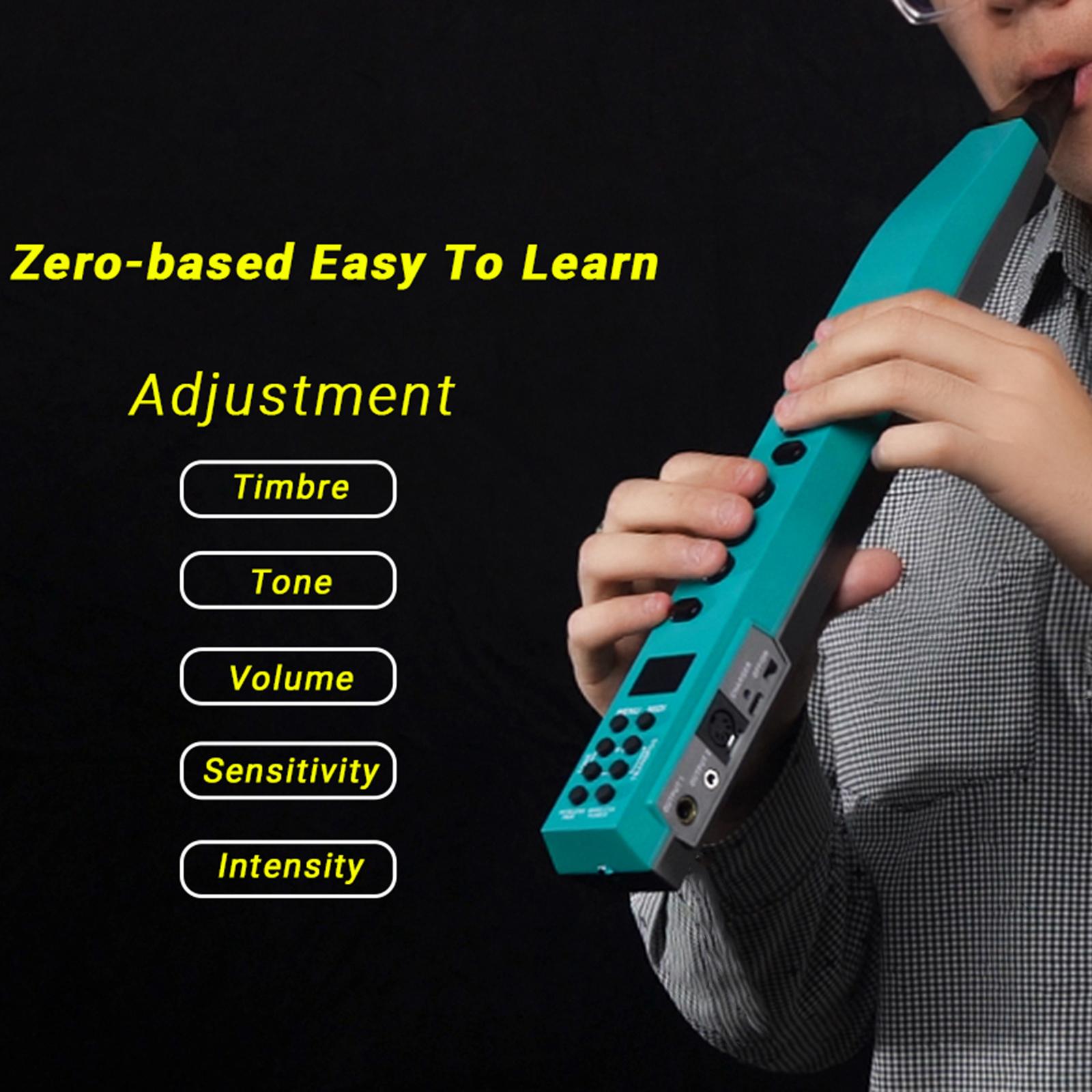 Electric Wind Instrument Rechargeable Portable Bluetooth Connection Blowpipe for Music Lovers