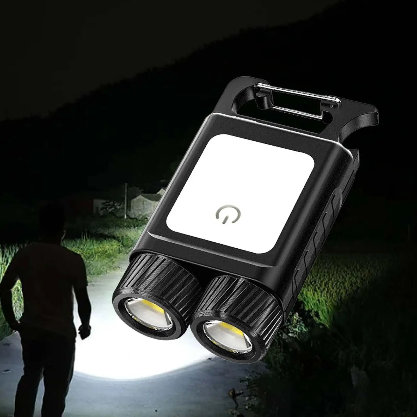 Keychain Light Super Bright LED 6 Light Modes Outdoor Camping with Bracket COB Portable Working Walking Mini Keychain Work Light
