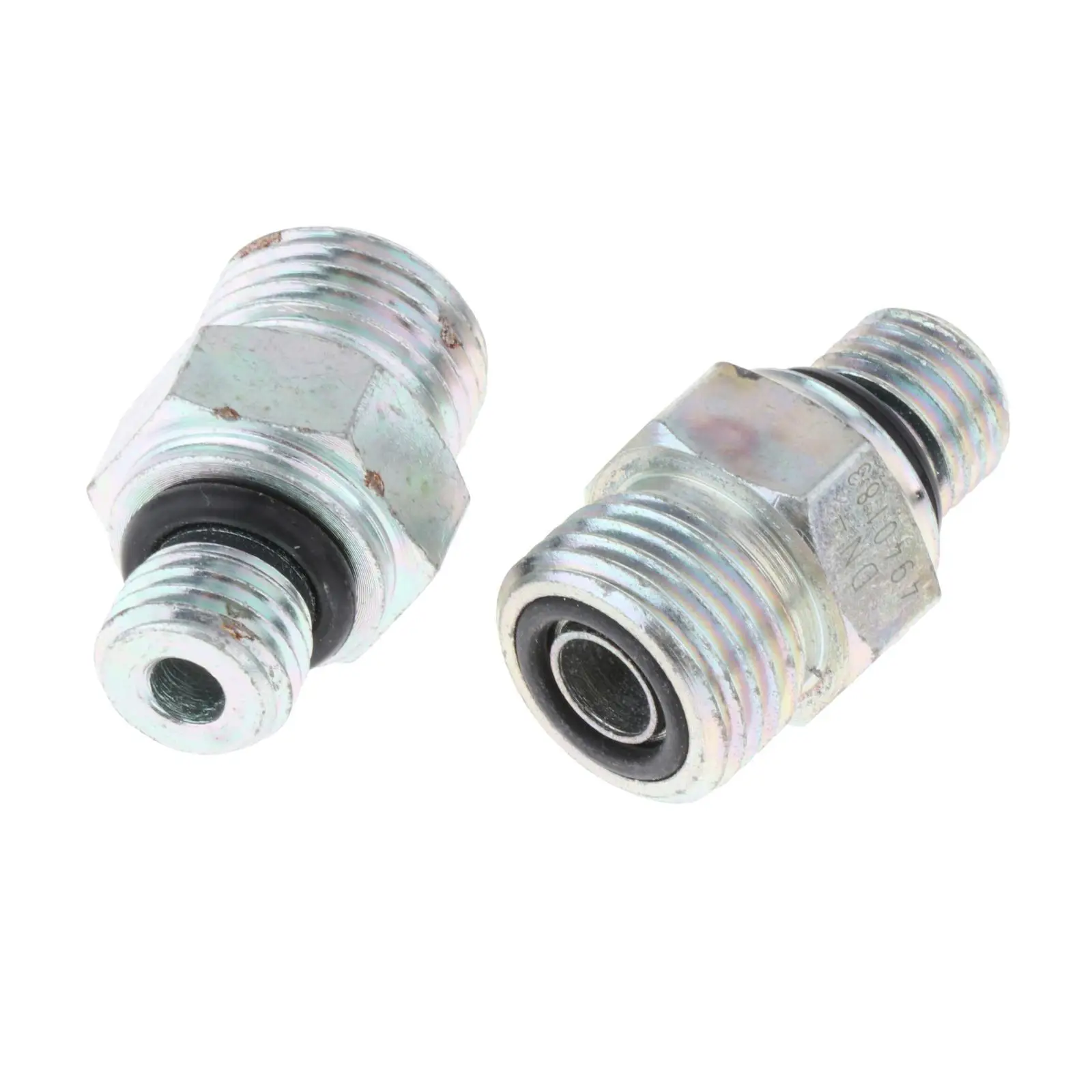 2Pcs with O Rings Oil feed Line Fitting for Car Engine Parts