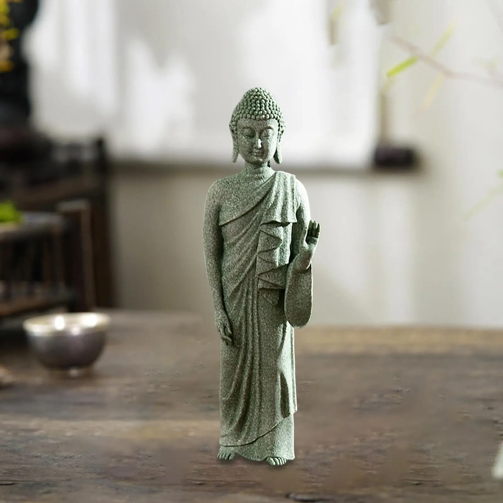 Collectible Sculpture Meditating Figurines Backyard,Art Buddha Statue Decors