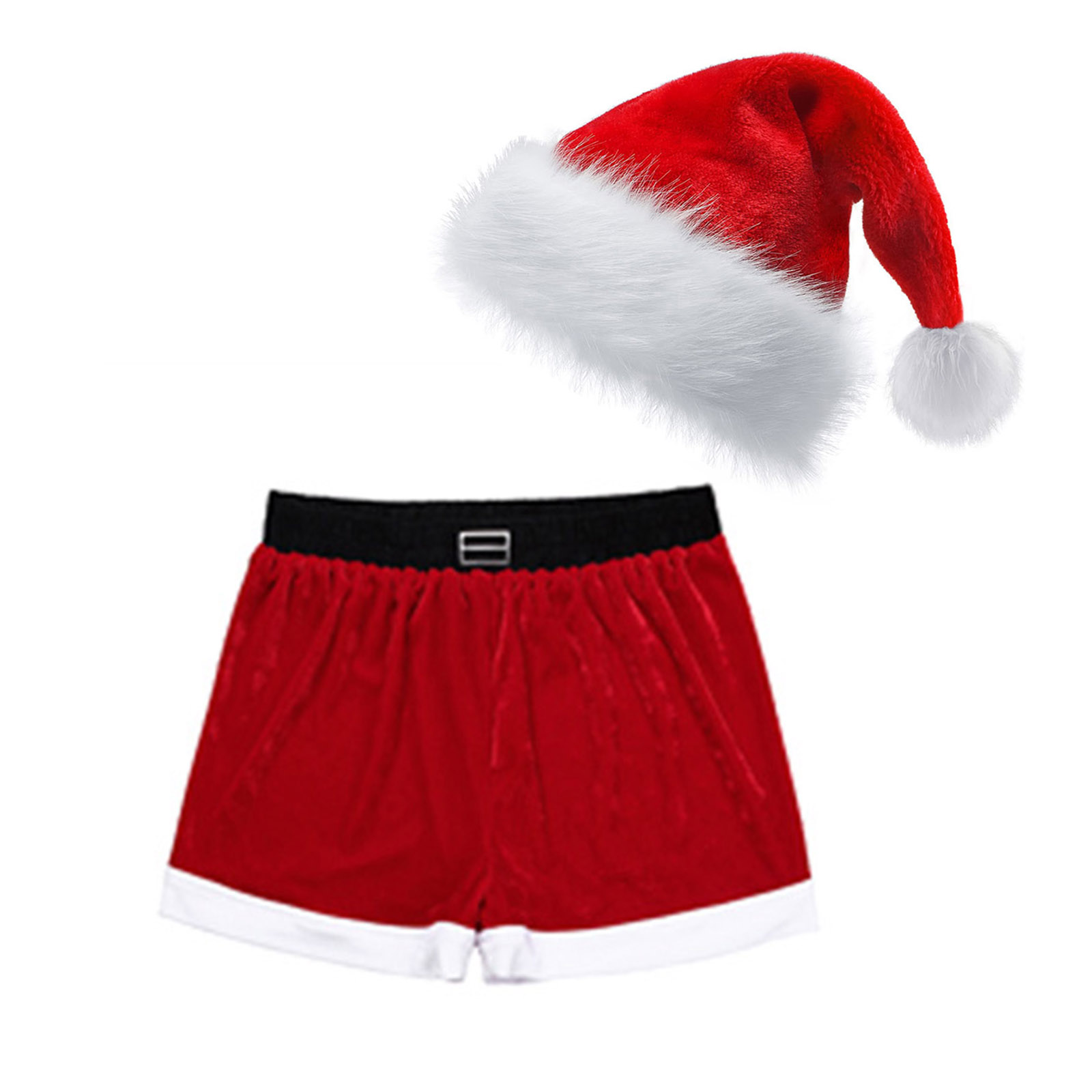 Männer Weihnachten Kostüm Sexy Dessous Set Elastischer Bund Santa Claus Boxer Briefs Shorts mit Hut Karneval Weihnachten Party Clubwear – Detail 22