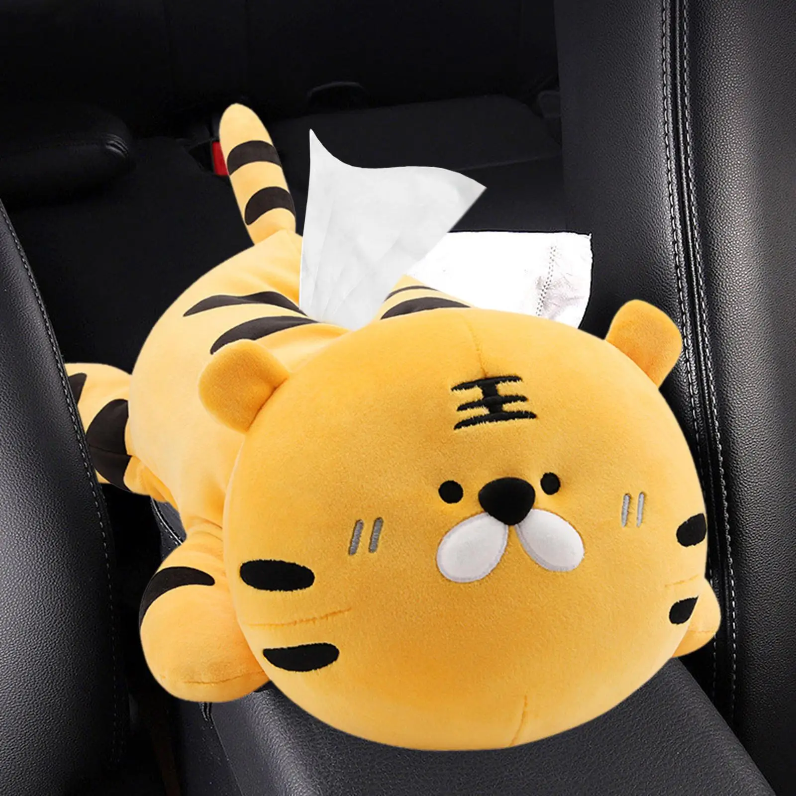 Soft Plush Car Tissue Case Napkin Box Organization Cute Napkin Paper Organizer for Automobile Living Room Bedroom Decoration