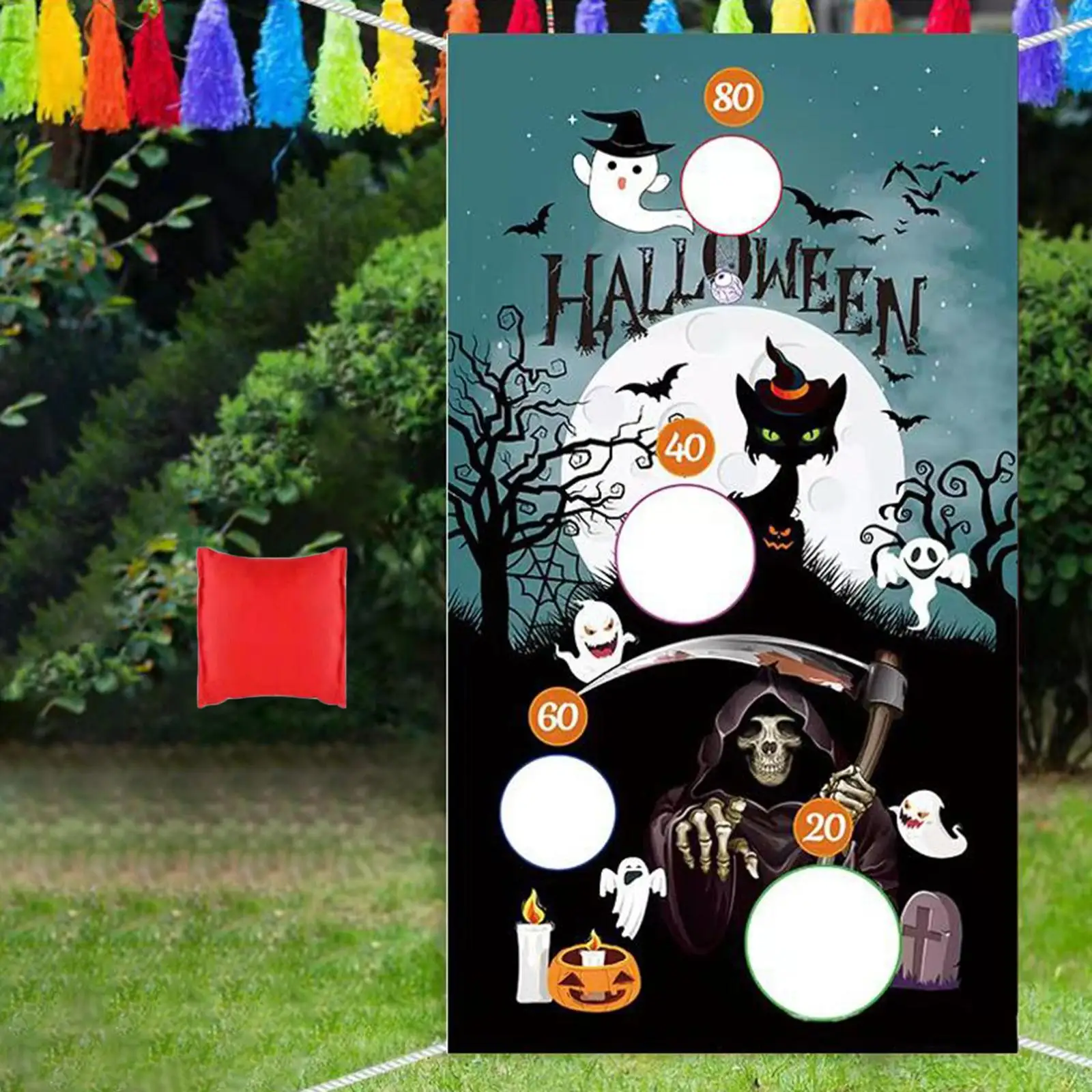 Halloween Throwing Game Banner Kit Party Favors Toys Decorations for Indoor
