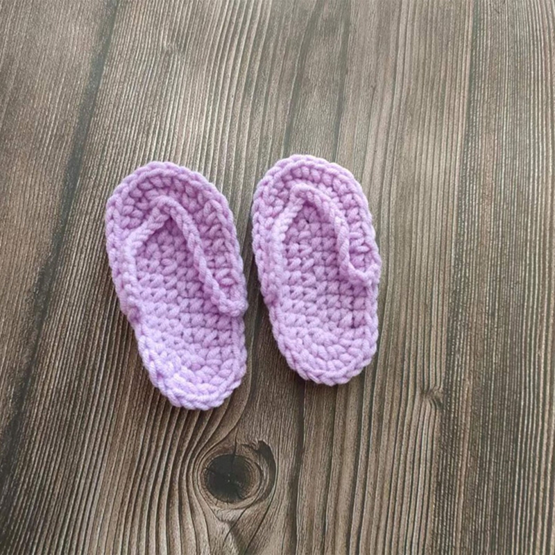 Strickhausschuhe für Babys, Jungen und Mädchen, Fotografie-Shooting-Outfits, Mini-Flip-Flops A2UB – Detail 13