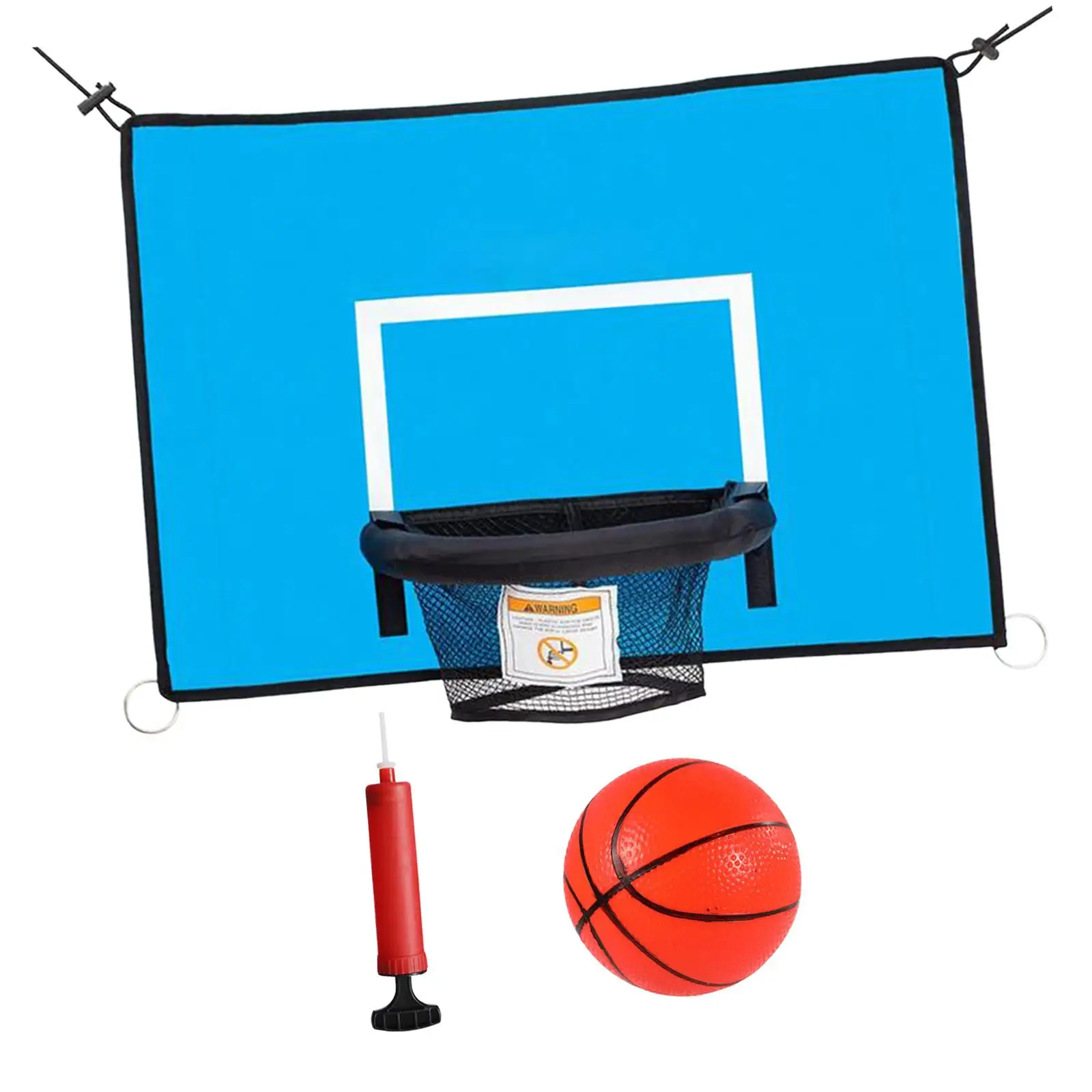 Mini Trampoline Basketball Hoop with Basketball Pump Garden Basketball Goal