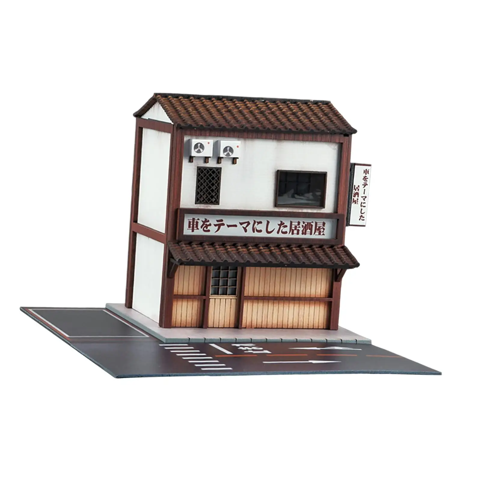 1:64 Parking Lots Model with Lights Miniature Scenes Decor Models Scenery for City DIY Model Diorama Sand Table Scenery Office