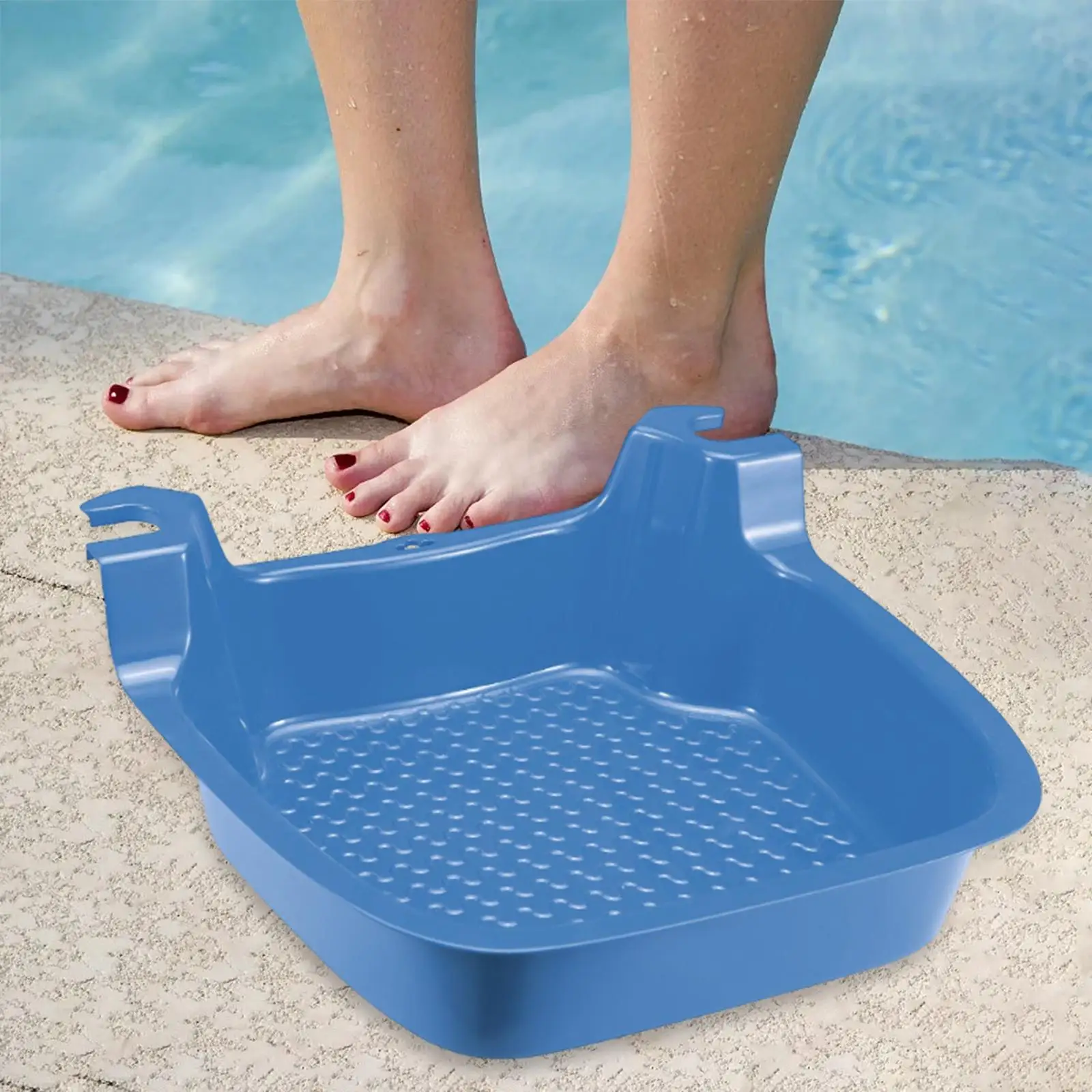 Pool Foot Bath Durable Large Sturdy Water Container Pool Foot Bath Basin for Swimming Pool Clean Feet SPA Massager Tub Adult