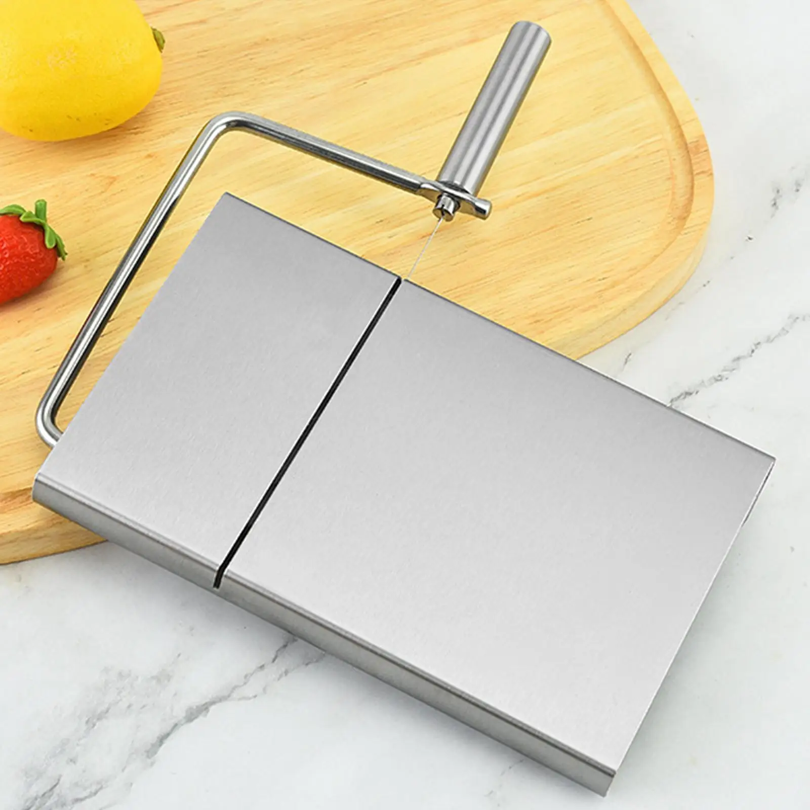 Cheese Cutter, Cheese Block , Kitchen Accessories Cake Blade Heavy Duty Stainless Steel Cheese , Cheese Cutting Board, for Cafe