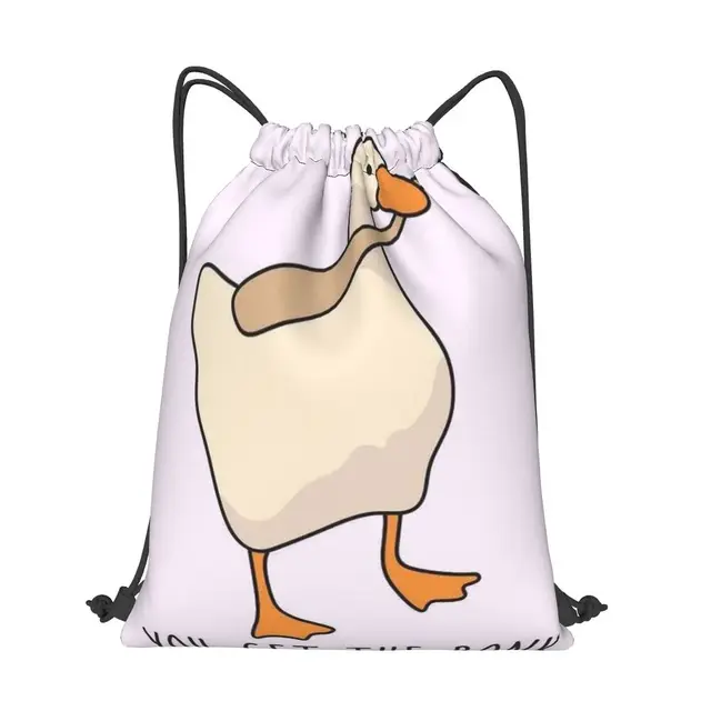 Seu Lugar Para Comprar E Vender Todas As Coisas Untitled Goose Game Kawaii  Drawstring Bags Gym Shoe Teen Portable Rucksack Pouch - AliExpress