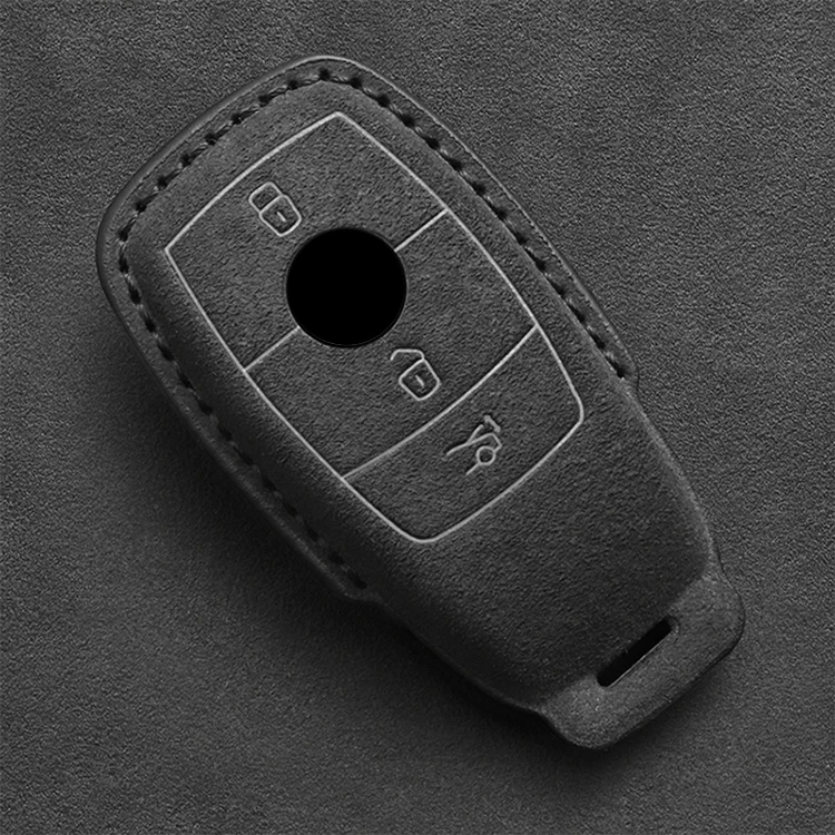 Leder Auto Schlüssel Fall Für Mercedes Benz A C E S G Klasse GLC CLE CLA GLB GLS W177 W205 W213 W222 x167 AMG Fob Wildleder Zubehör – Detail 3