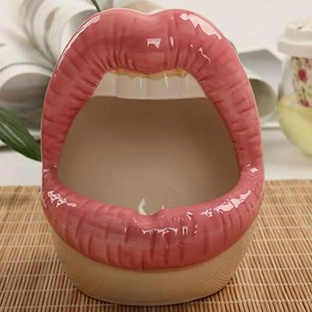 Ceramic Trendy Mouth Fashion Home Decoration Mini