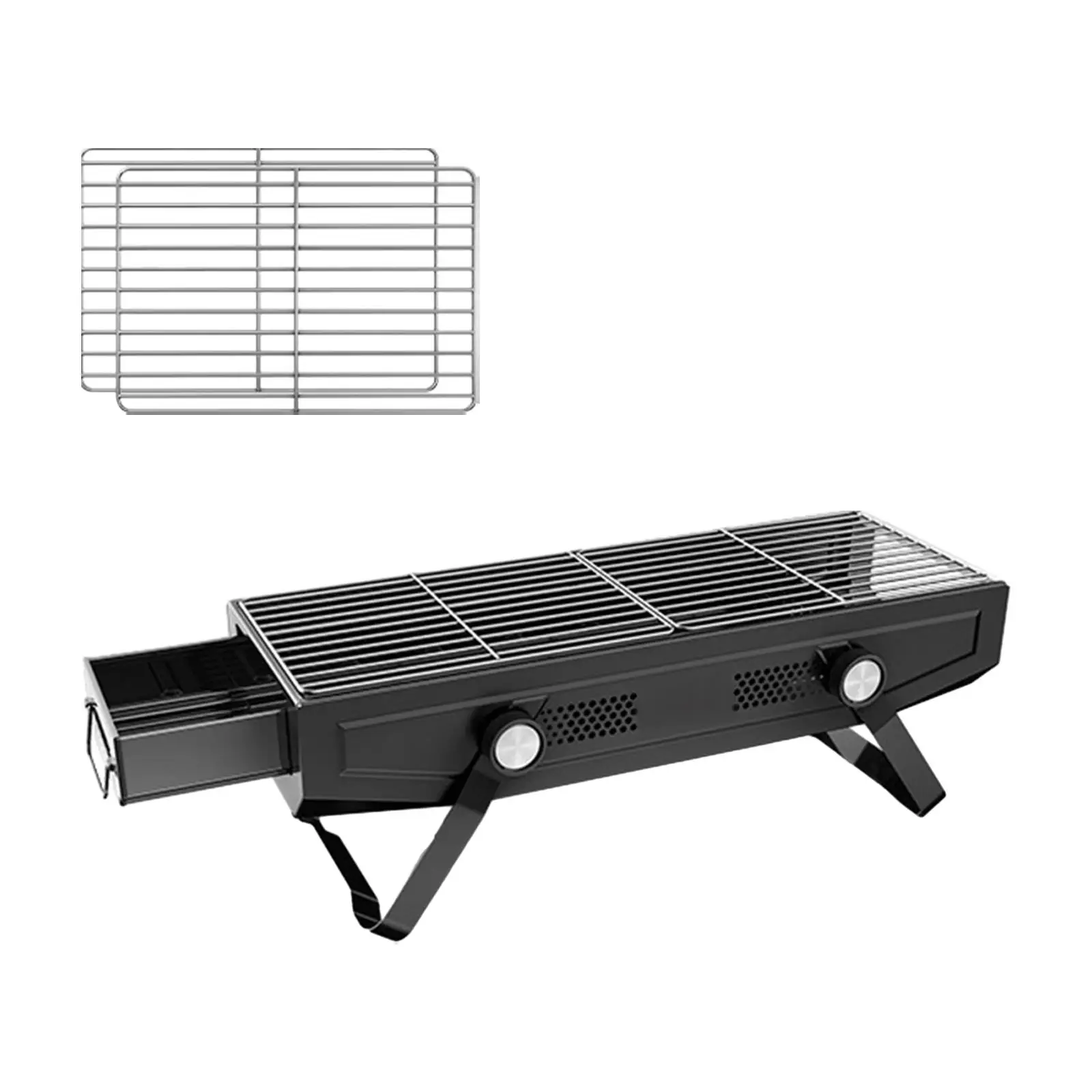 BBQ Grill Charcoal Firewood Burning Grill Camping Barbecue Grill Wood Burning Grills for Picnic Garden Camping Patio Cooking