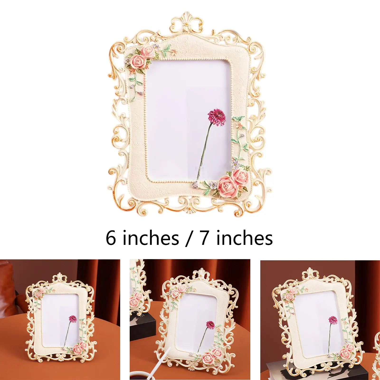 Picture Photos Holder Photo Frame for Book Shelves Bar Desktop Decorations