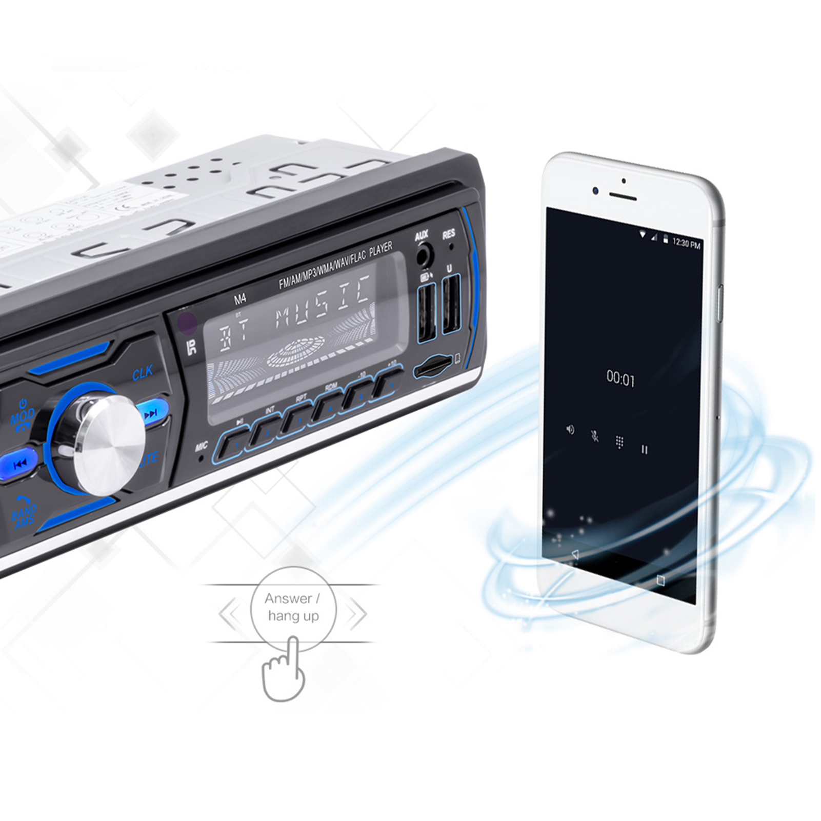 Автомагнитола M4 1 Din RDS FM AM DAB + MP3-плеер USB TF AUX вход Bluetooth  громкая связь радио автомобильный стерео аудио плеер | AliExpress