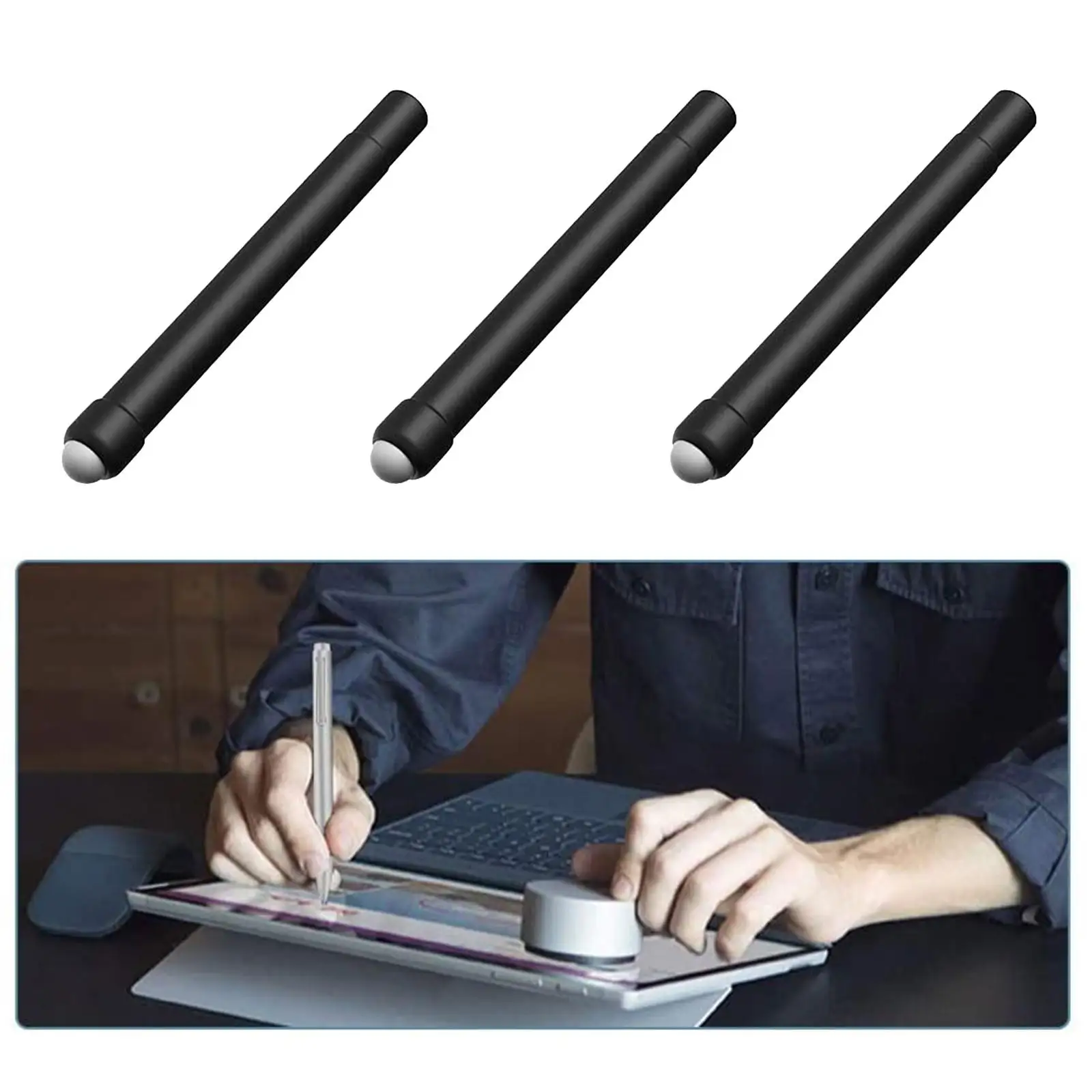 3x Stylus Pen Tips HB Type Refill for Microsoft Surface Pro 7 6 5 4 Book Stylus Pen Disc Tips