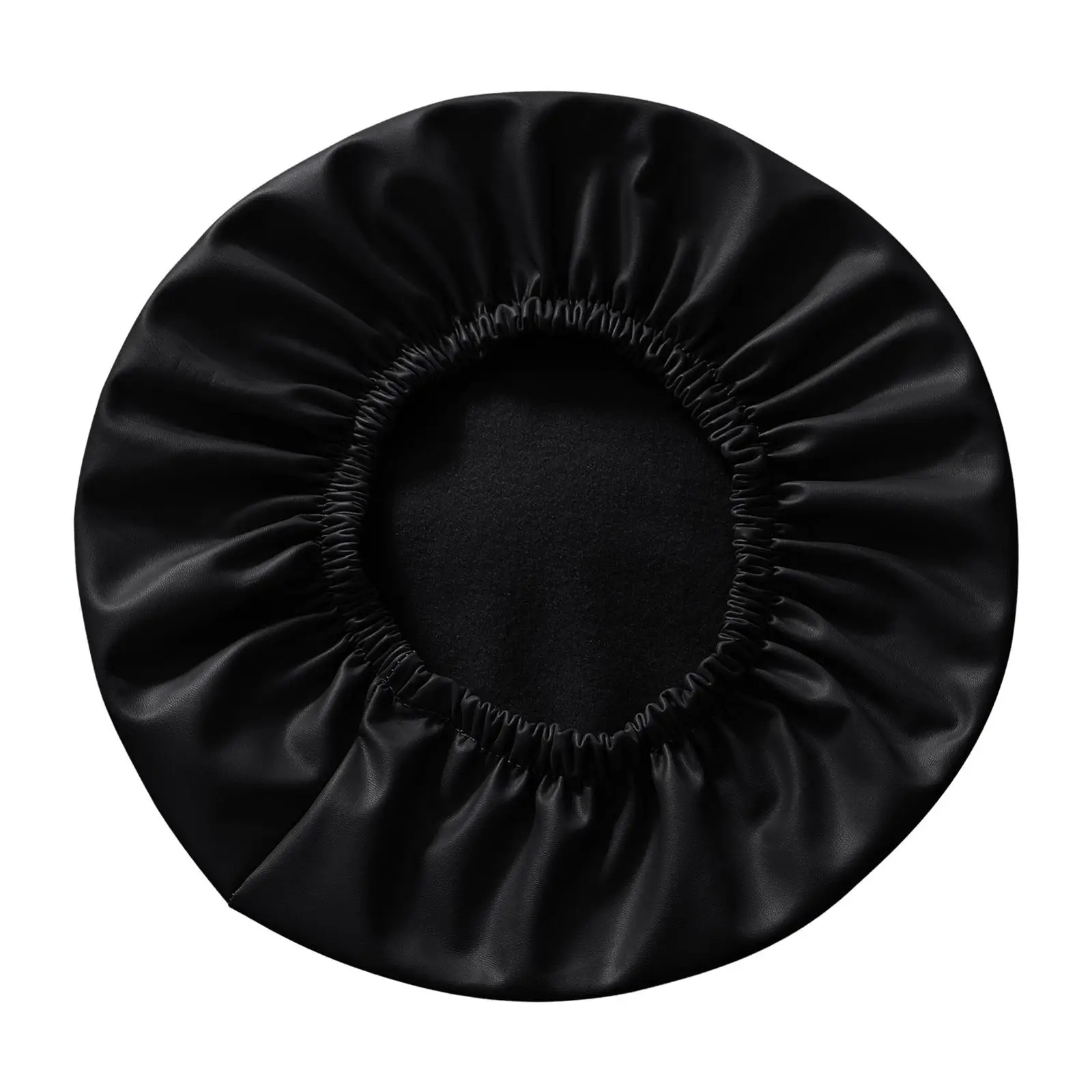 Elastic PU Leather Round Stool Chair Cover Waterproof Pump Chair Protector Small Round Seat Cushion Sleeve(no chair)